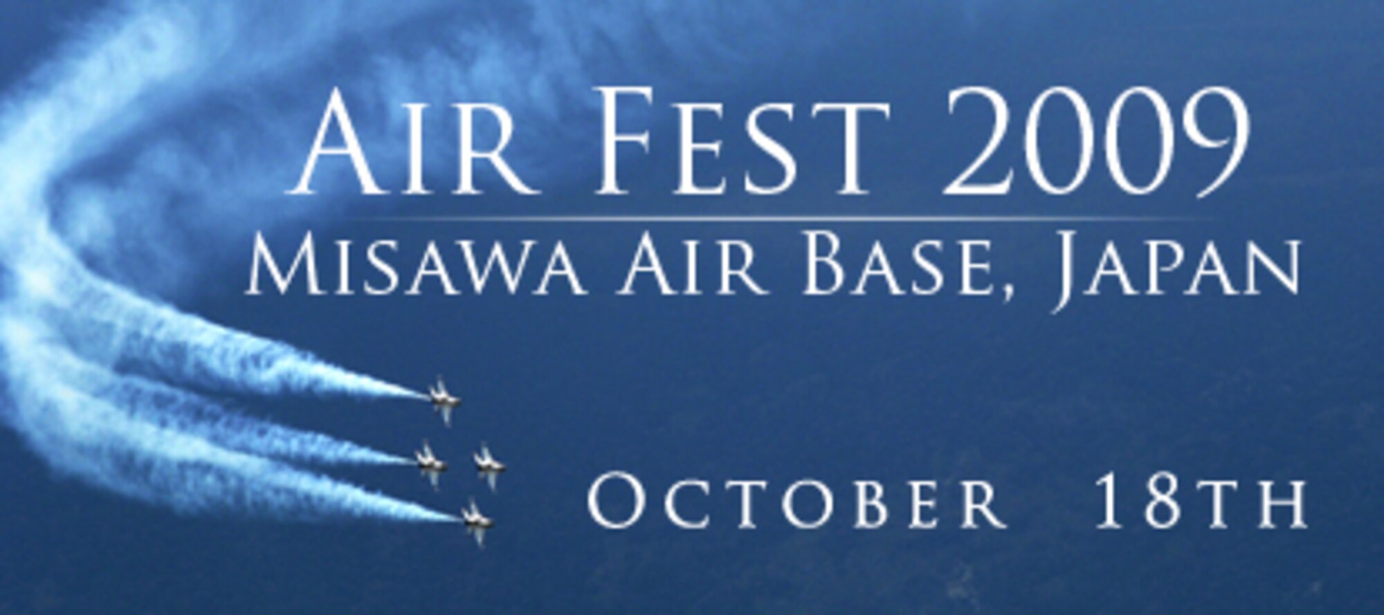 On Oct. 18, the U.S. Air Force's premier demonstration team, the Thunderbirds, along with the Japanese Air Self-Defense Force's Blue Impulse are scheduled to headline the free Misawa Air Base Air Festival.
