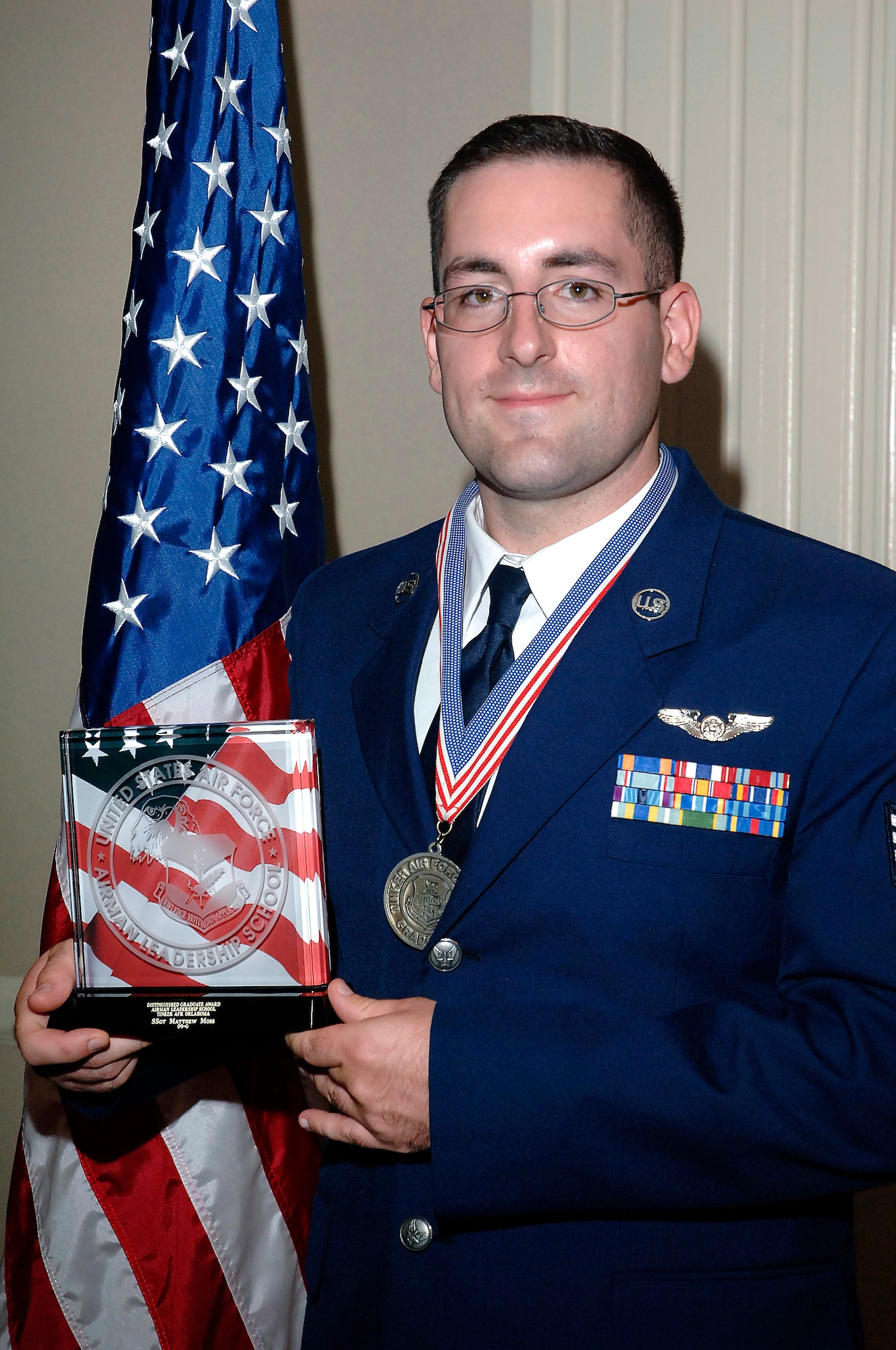 Staff Sgt. Matthew Moss, 963rd AACS, Distinguished Graduate Award