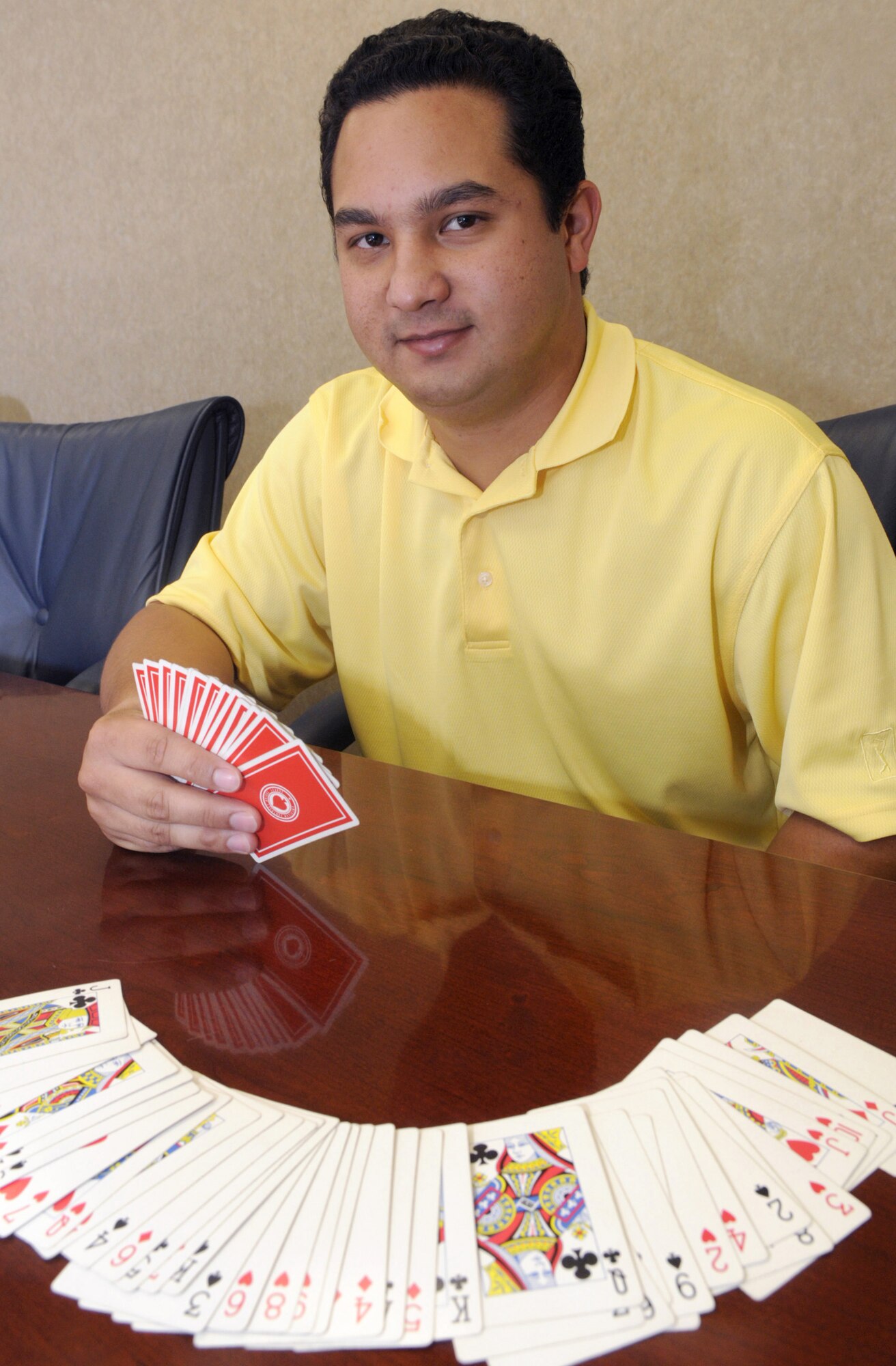 Andre Asbury,an electrical engineer in the 579th Software Maintenance Squadron, is a master bridge player. He's also a certified teacher and is working diligently to build interest in the the card game among youth. (U. S. Air Force photo by Sue Sapp)