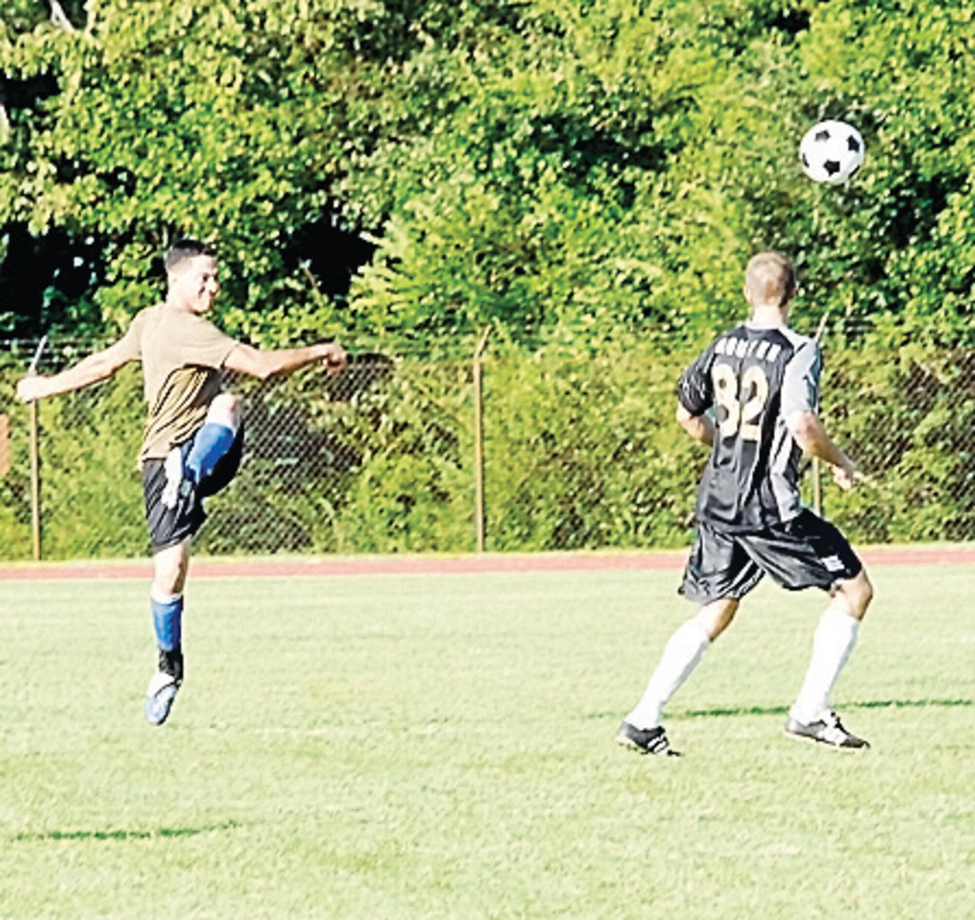 The 43rd Force Support Squadron defeated the 43rd Medical Group with a score of 2 to 1 in the 2009 Intramural Soccer Championship Aug 19.