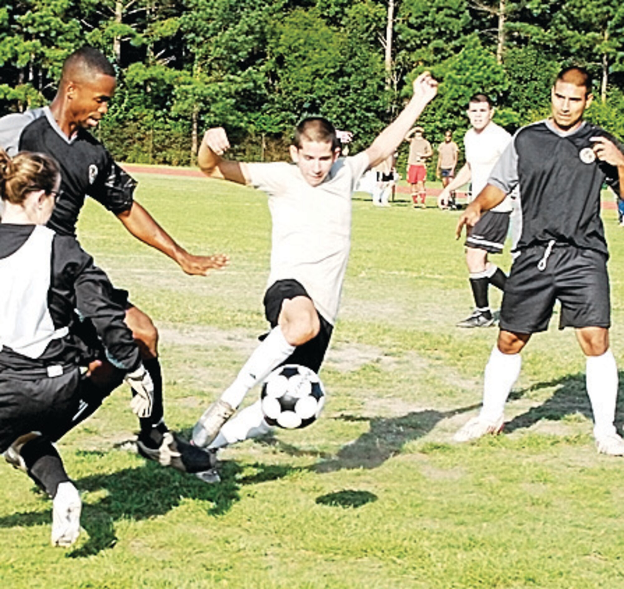 The 43rd Force Support Squadron defeated the 43rd Medical Group with a score of 2 to 1 in the 2009 intramural Soccer Championship Aug. 19.