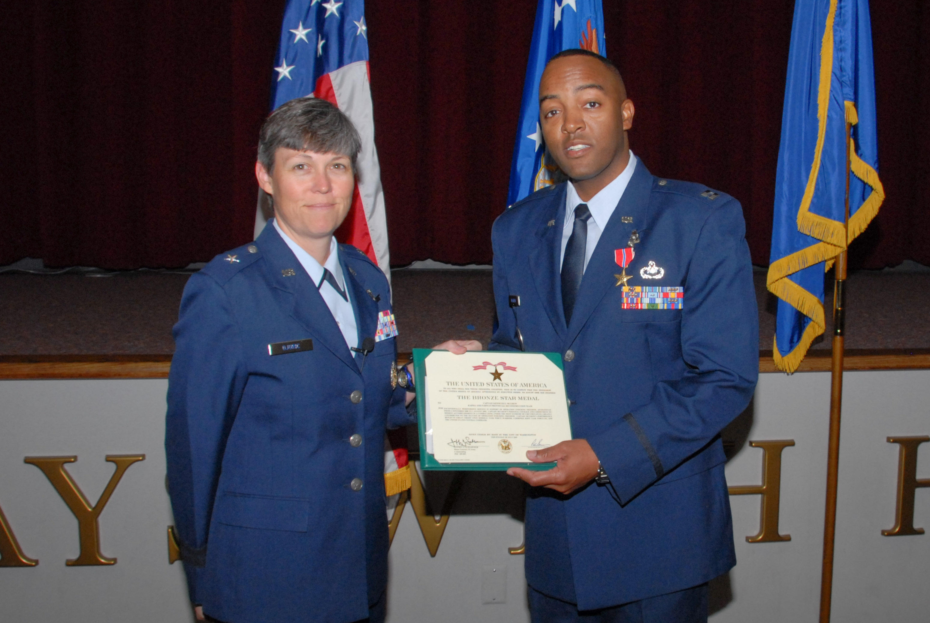 Bronze Star awarded to Holm Center captain for meritorious service