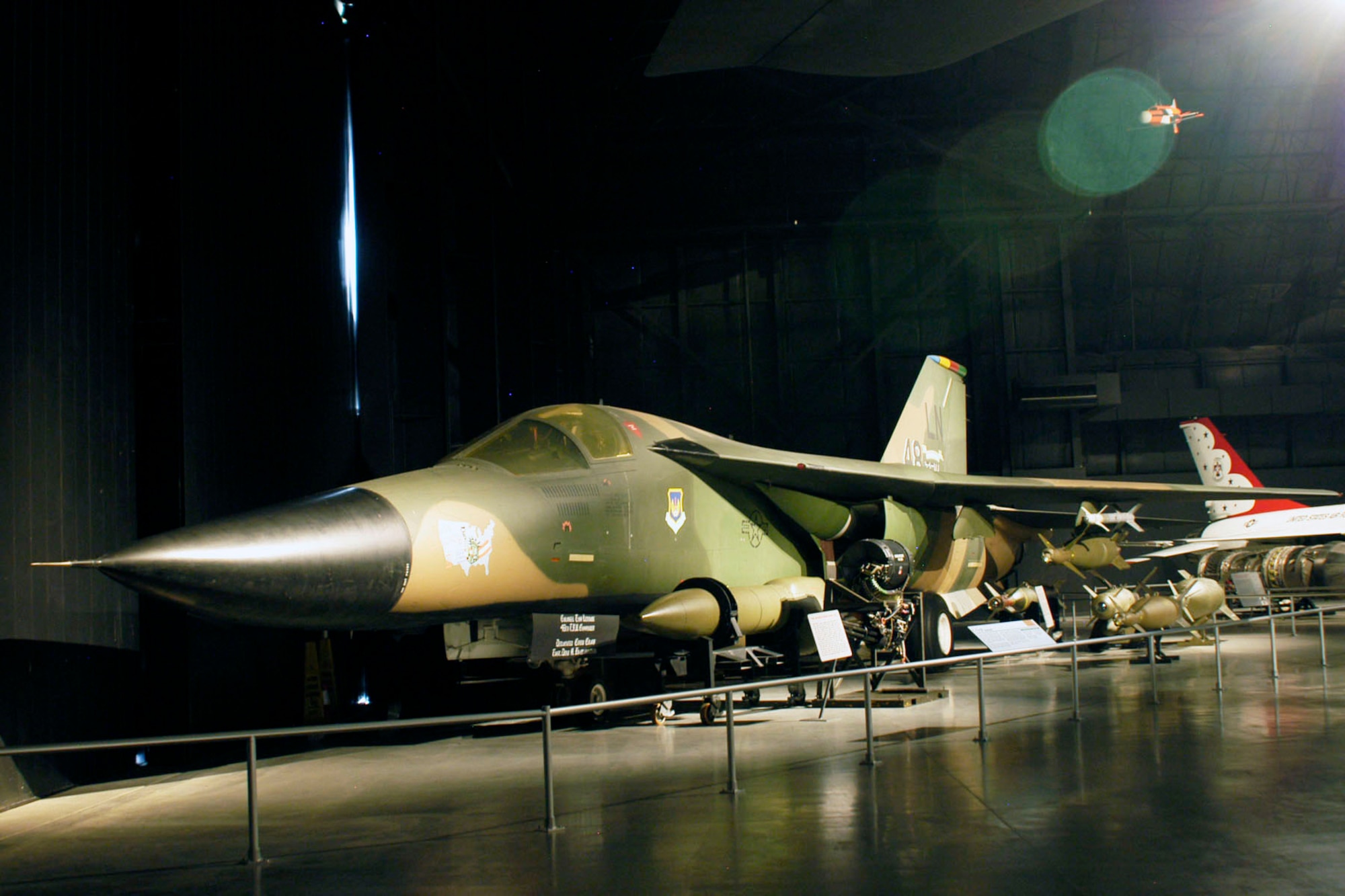 DAYTON, Ohio -- General Dynamics F-111F in the Cold War Gallery at the National Museum of the United States Air Force. (U.S. Air Force photo)