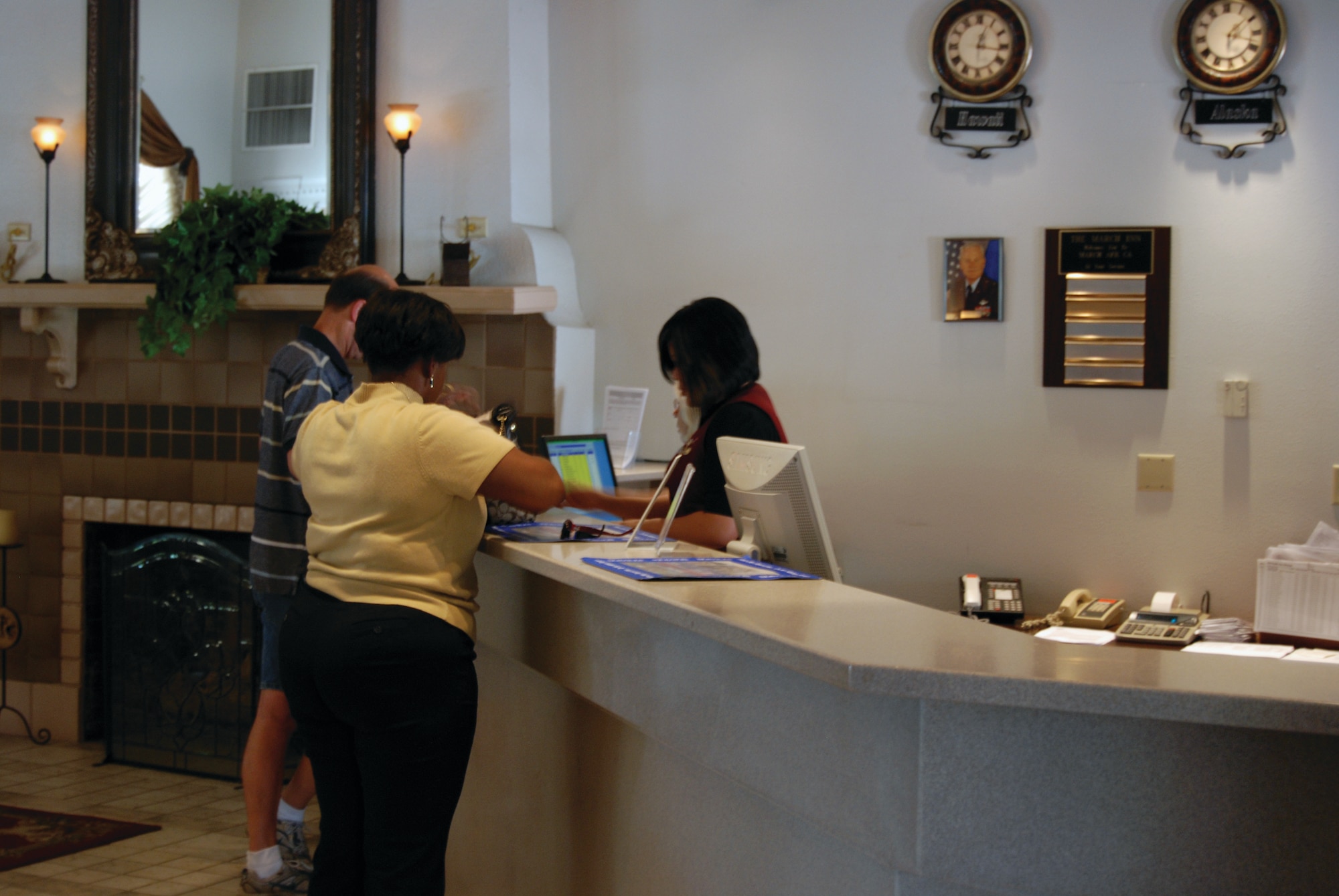 March Inn lobby. (U.S. Air Force photo by Henry Kim)