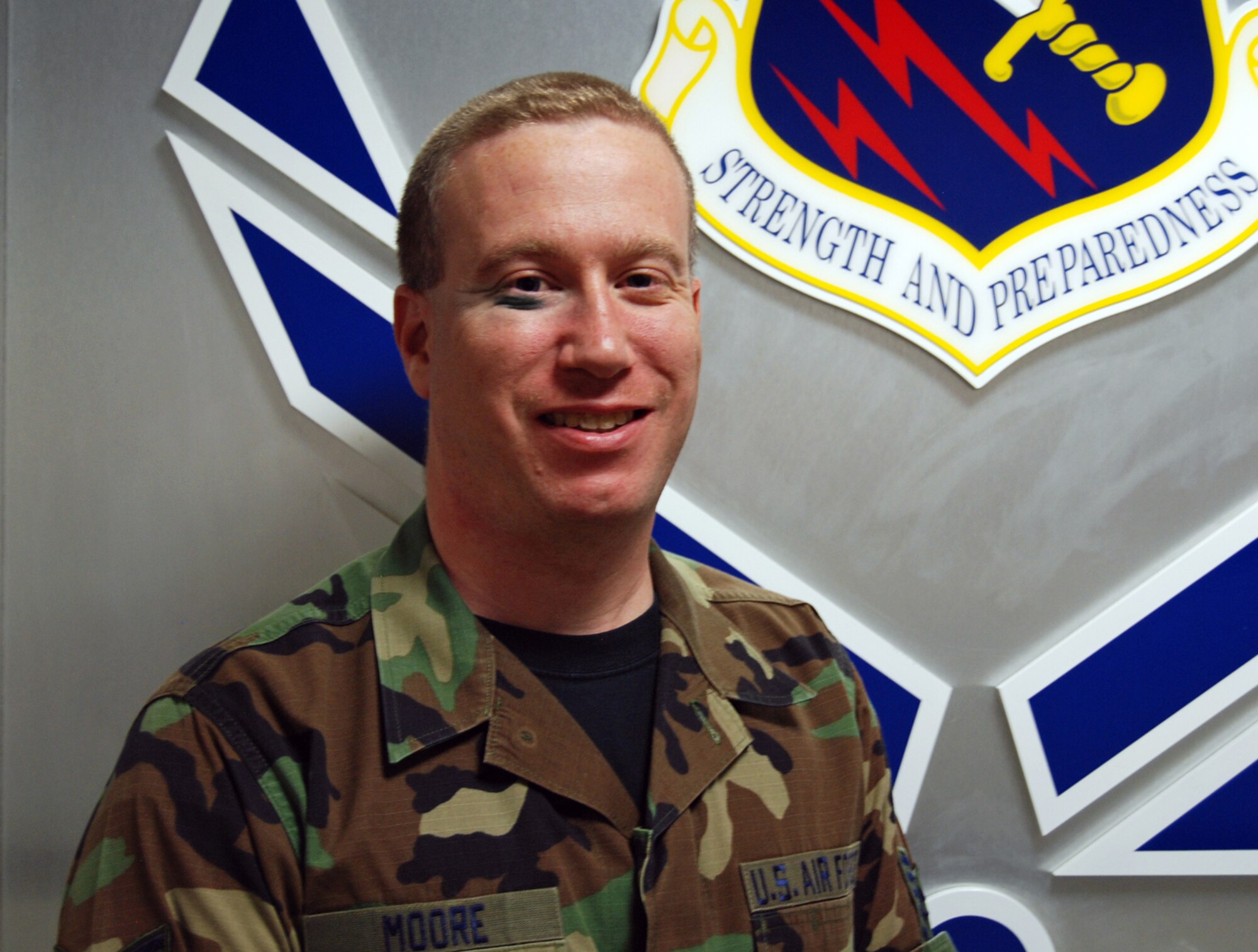 Tech. Sgt. Thom Moore was selected for this week's First Knight award. This award is designed to recognize outstanding Airmen and civilians each week for the work they do every day. (Air Force photo by Tech. Sgt. Ray Bowden)