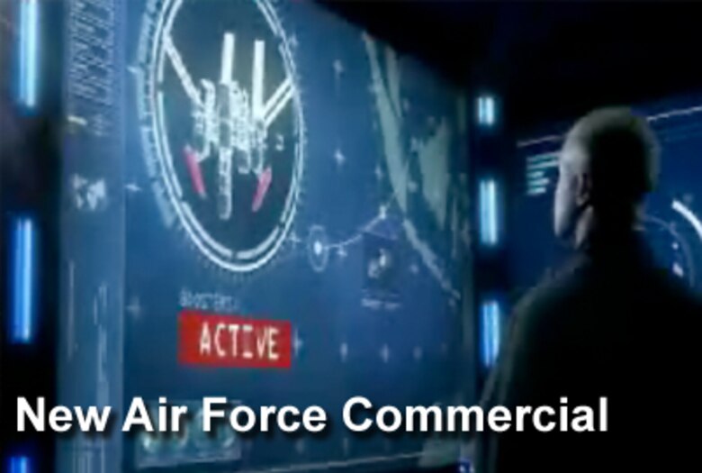 The newest Air Force commercial, "Space Command," has been released in television markets and select movie theaters across the country.  It is the second in a series of three commercials.  (U.S. Air Force graphic)