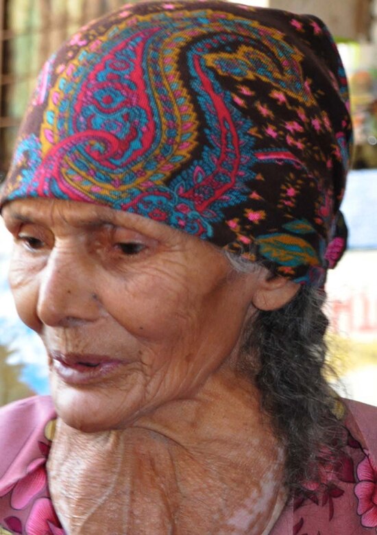 SAN FERNANDO, El Salvador — Aurelia Lopez, 87, received free medical care in the medical readiness and training exercise here Aug. 26. Ms. Lopez walked two hours round-trip to the medical exercise, where she saw a doctor for the first time in 40 years. A team of personnel from Joint Task Force-Bravo, the Salvadoran military and the Salvadoran Ministry of Health worked together during the two-day medical exercise to provide free medical care to more than 900 patients (U.S. Air Force photo/1st Lt. Jennifer Richard).
