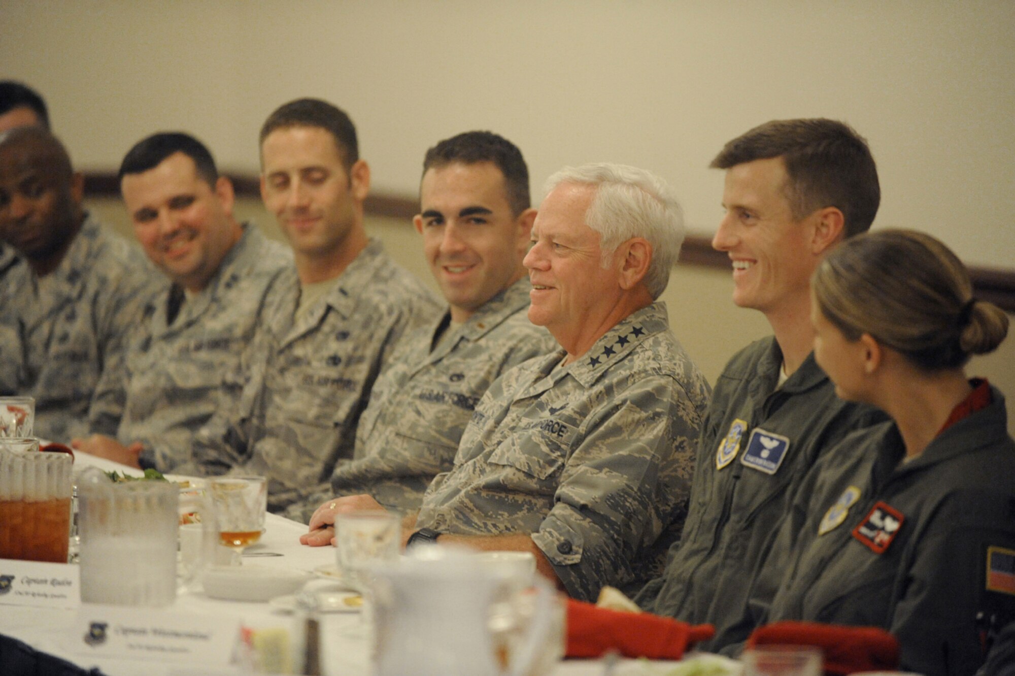 Gen. Arthur Lichte, Air Mobility Command commander, visits the McGuire Community Center for a company grade officer luncheon Aug. 26 here. The general also took questions from the officers after lunch. The luncheon was part of General Lichte’s visit to Joint Base McGuire-Dix-Lakehurst Aug. 23-27. (U.S. Air Force photo/Carlos Cintron)