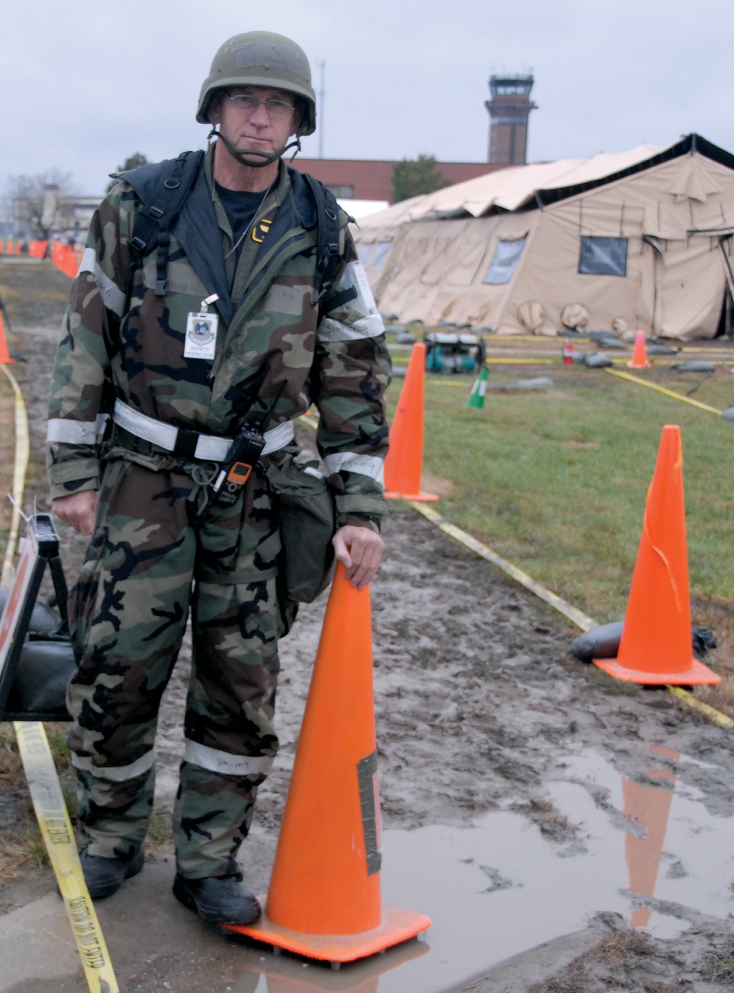 Lt. Col. Patrick Murphy, 442nd Fighter Wing chief of safety, is frequently on the lookout for safety hazards. The safety office, comprised of nine Airmen, have an ongoing mission to look for safety deficiencies. The 442nd Fighter Wing is an Air Force Reserve unit at Whiteman Air Force Base, Mo. (U.S. Air Force photo/Staff Sgt.  Kent Kagarise)