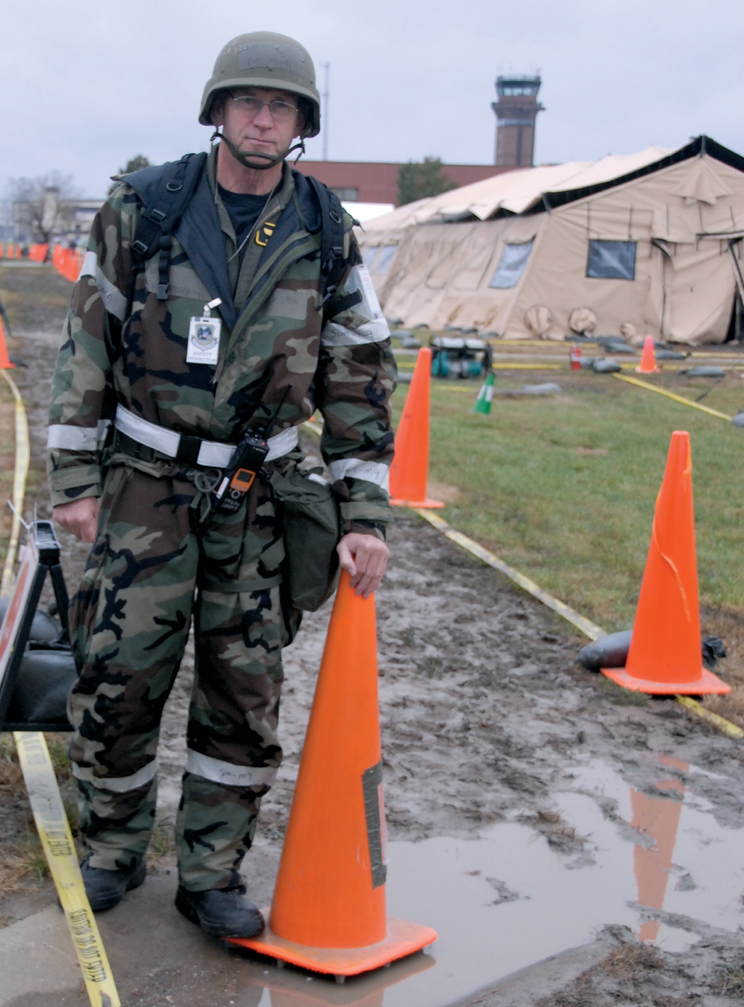 Lt. Col. Patrick Murphy, 442nd Fighter Wing chief of safety, is frequently on the lookout for safety hazards. The safety office, comprised of nine Airmen, have an ongoing mission to look for safety deficiencies. The 442nd Fighter Wing is an Air Force Reserve unit at Whiteman Air Force Base, Mo. (U.S. Air Force photo/Staff Sgt.  Kent Kagarise)