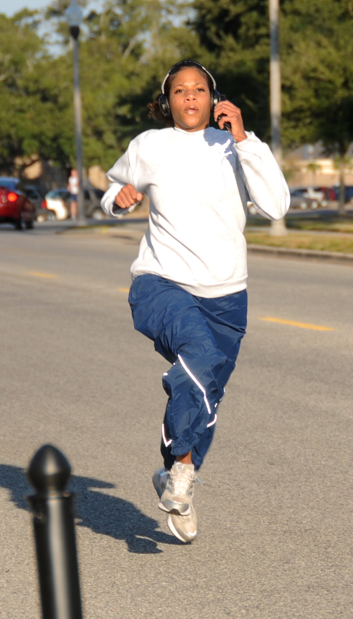Eunice Elmore was the top female finisher in the Great American Smokeout 5-kilometer run Nov. 19.  Elmore, 81st Aerospace Medicine Squadron, had a time of 24:31.  (U.S. Air Force photo by Kemberly Groue)