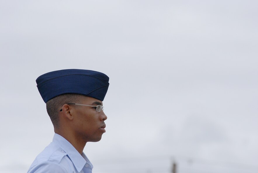 Members of the 2009 Distinguished Educator Tour viewed elements of basic military training, beginning with a briefing. The BMT tour included lunch with trainees and a visit to the BMT confidence course.(U.S. Air Force photo/Airman 1st Class Brian McGloin)