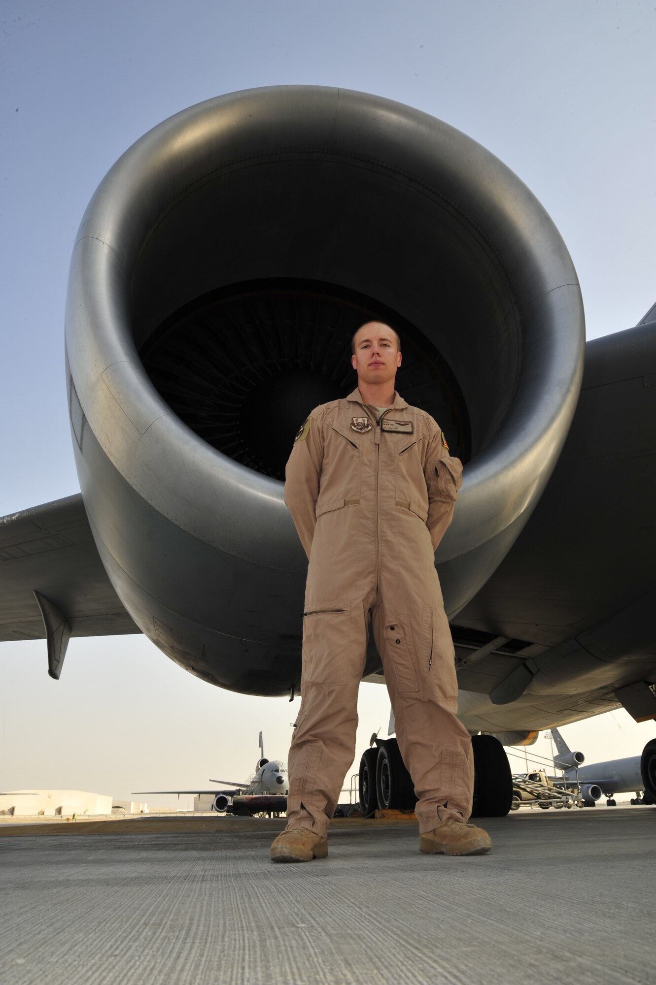 SOUTHWEST ASIA--Capt. Rich A. Martin, 380th Expeditionary Operations Group standards and evaluation officer, is a KC-10 pilot and December's first warrior-of-the-week. His home unit is Travis Air Force Base and his hometown is Mesa, Ariz. (U.S. Air Force Photo/Tech. Sgt. Charles Larkin Sr)