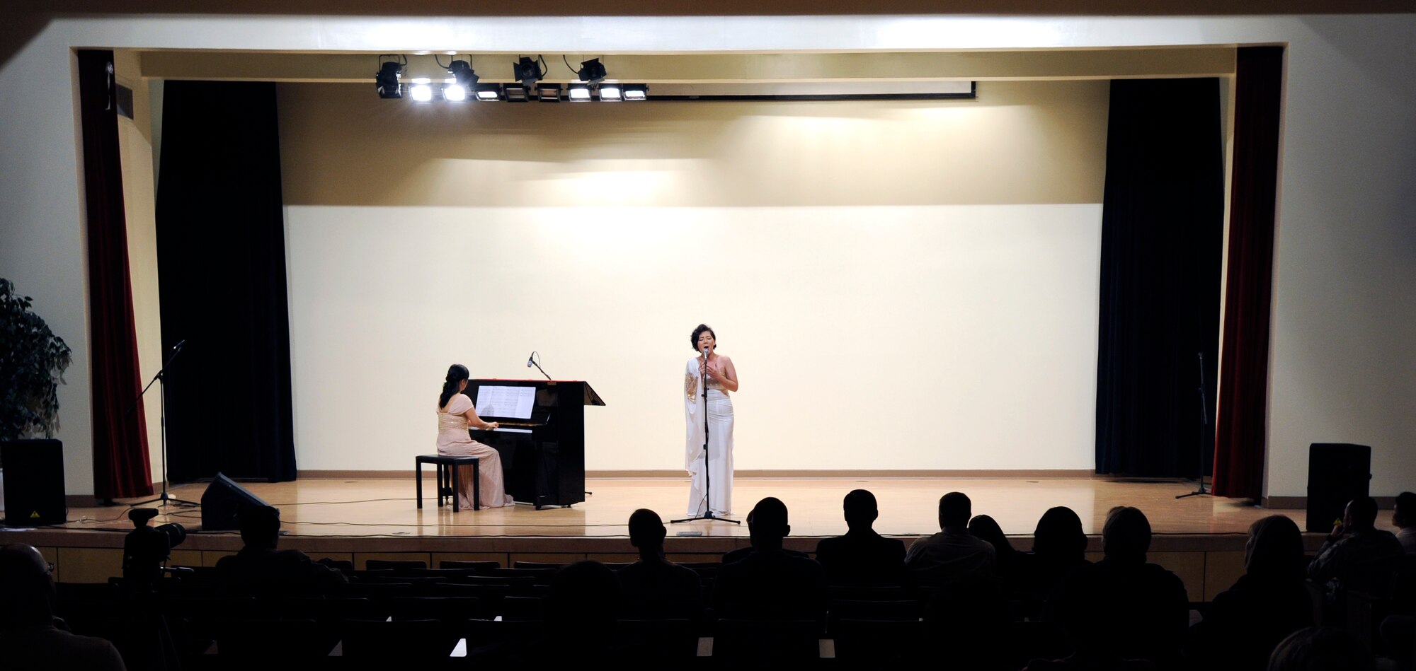 The Pyeongtaek University performs in their 5th Annual Friendship Concert at Osan American High School auditorium Dec. 2. The concert consisted of seven performances with classical music and christmas carols.  (U.S. Air Force photo/Senior Airman Stephenie Wade)



