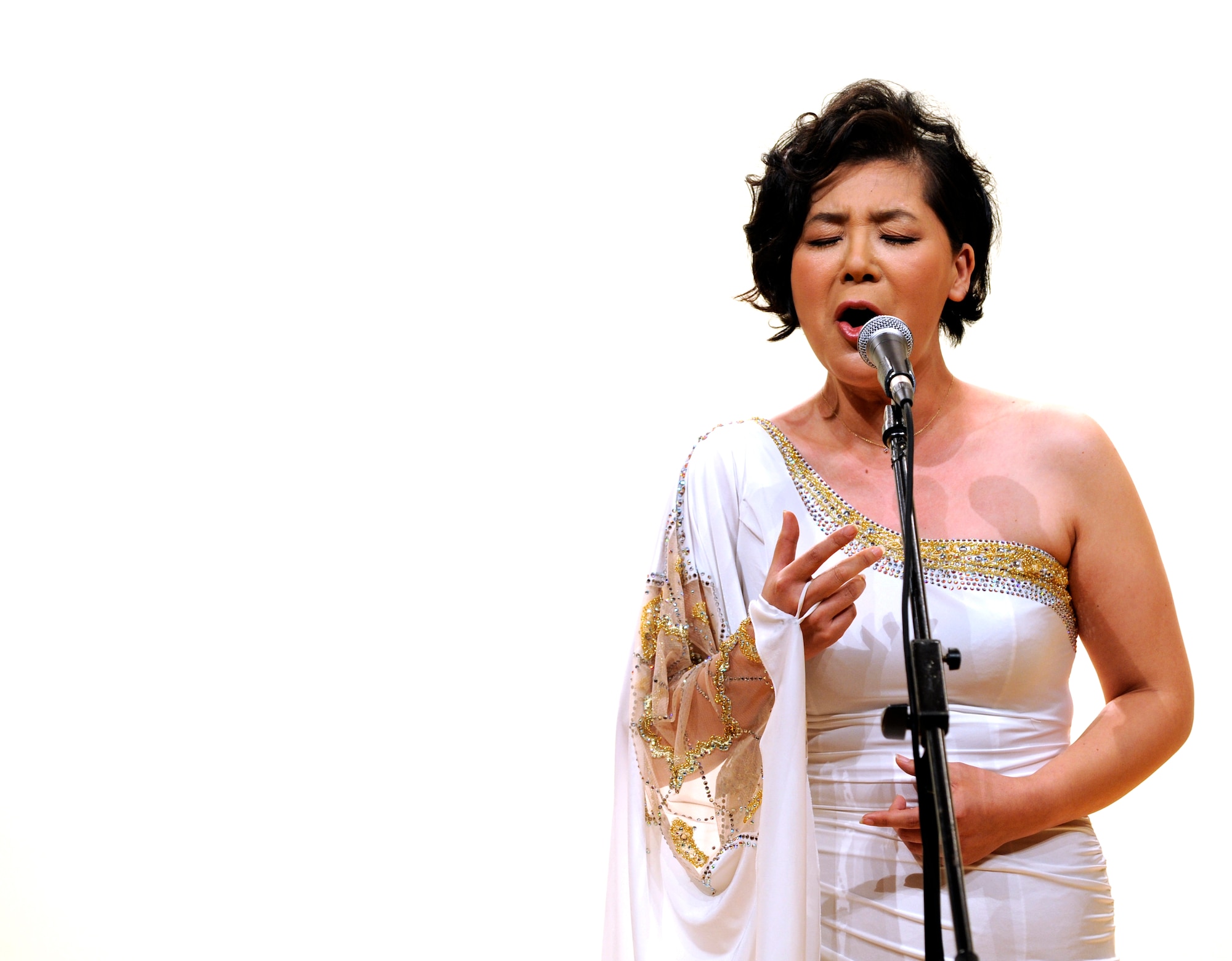 The Pyeongtaek University performs in their 5th Annual Friendship Concert at Osan American High School auditorium Dec. 2. The concert consisted of seven performances with classical music and christmas carols.  (U.S. Air Force photo/Senior Airman Stephenie Wade)



