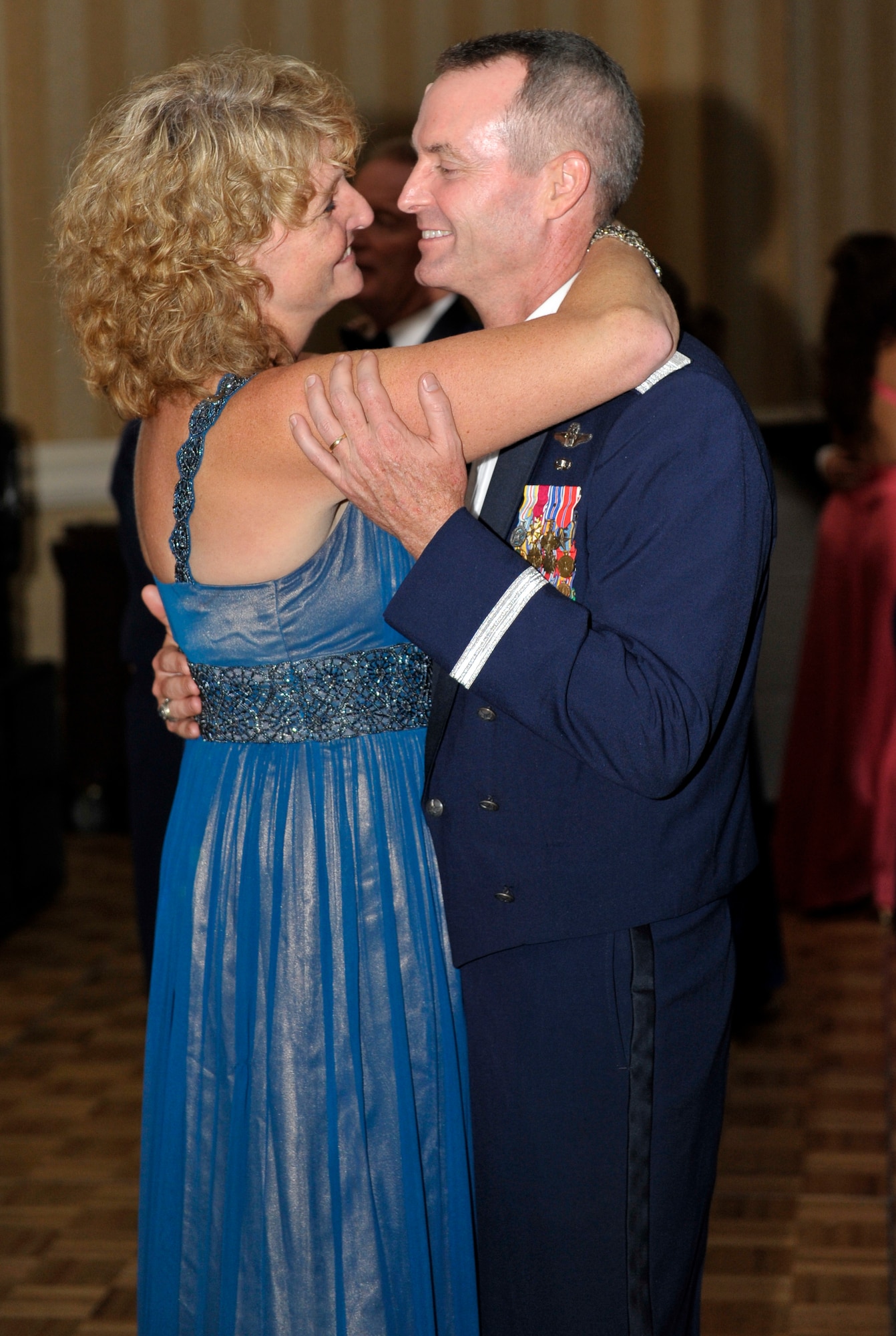 The 325th Fighter Wing Commander, Brigadier General Darryl Roberson and his wife Cheryl dance at  the 62nd Annual Air Force Ball Sept. 12 at the Boardwalk Beach Resort in Panama City Beach, Fla. (U.S. Air Force photo by Jonathan Gibson)
