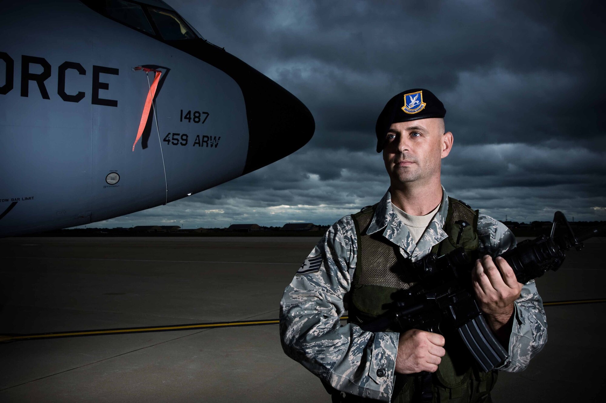 Staff Sgt. Matthew Chase is a Combat Arms Instructor with the 459th Security Forces Squadron.  With a military career spanning 13 years, Sergeant Chase initially entered in service with the active duty Army under the Delayed Enlistment Program. After attending Army basic training, Sergeant Chase's first duty station was at Ft. Benning where he provided universal support the numerous training programs hosted on post. (U.S. Air Force Photo/Capt. Nick Strocchia)
