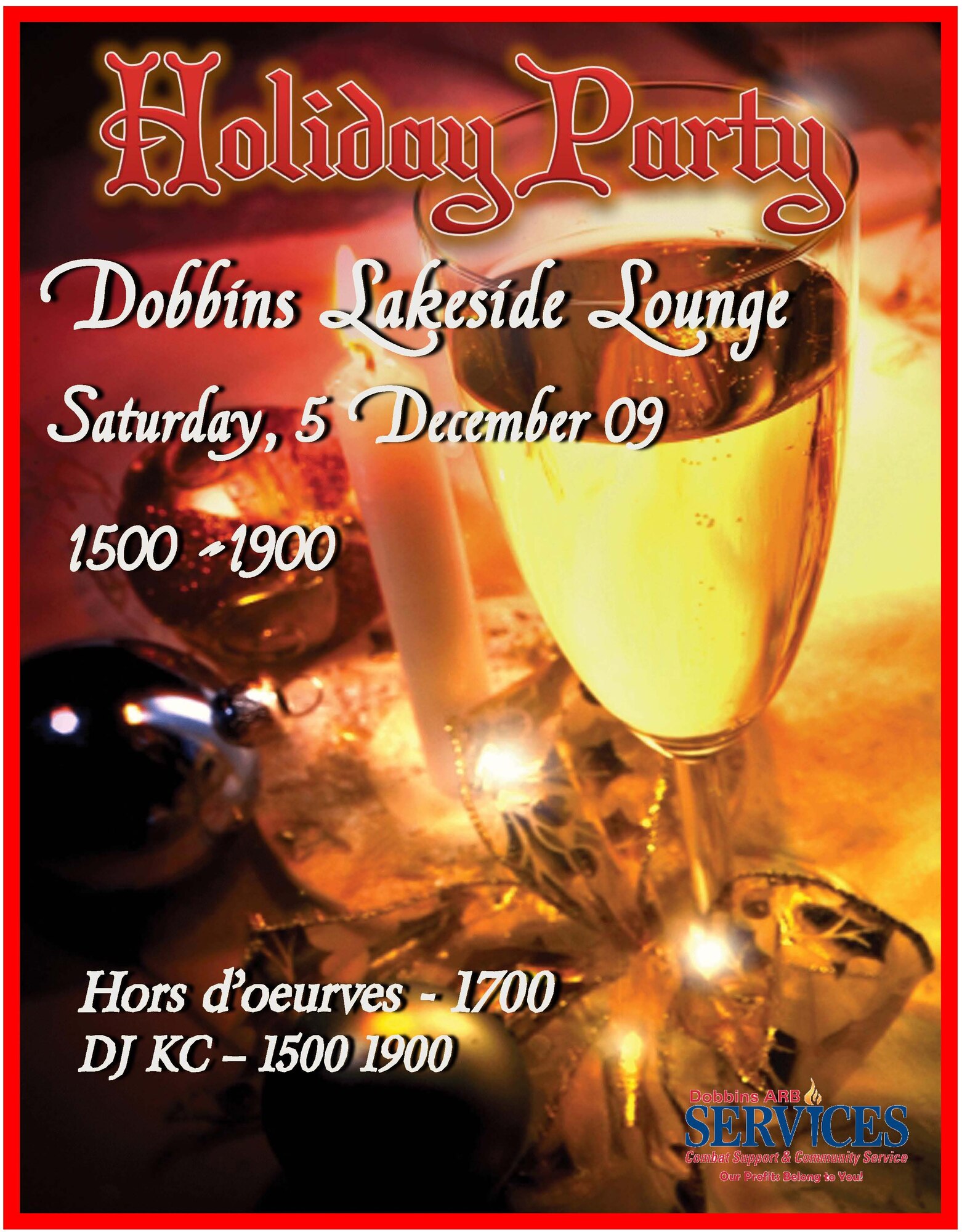 Services hosts a holiday party at the Lakeside Lounge after the Saturday UTA Dec. 5 from 3 to 7 p.m. Stop by for drinks and special hors d'oeurves starting at 5 p.m.  DJ KC will provide music all evening. 