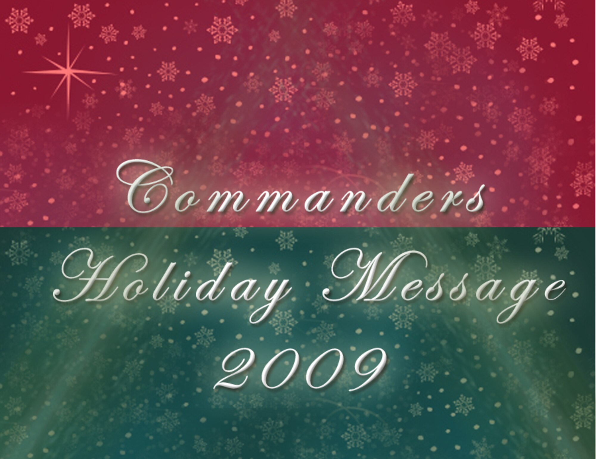 Col. Heath J. Nuckolls, 94th Airlift Wing commander, sends a warm holiday message to all members of Team Dobbins.
