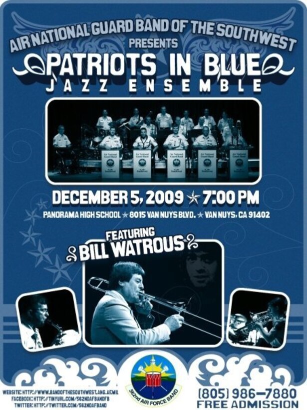 562nd Air Force Band Performs with Mega-Legend Trombonist Bill Watrous on December 5th and 6th, 2009.