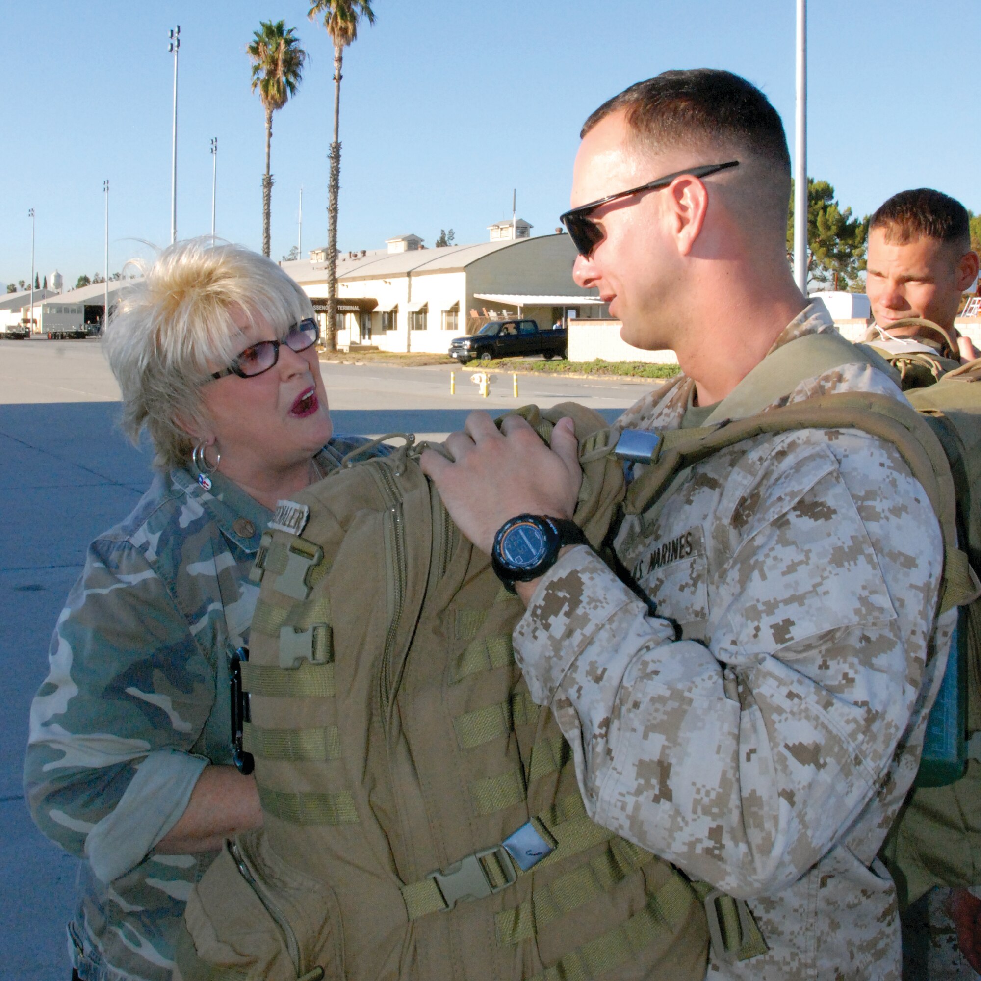 The U.S. Marines deploy. (U.S. Air Force photo by Megan Just)