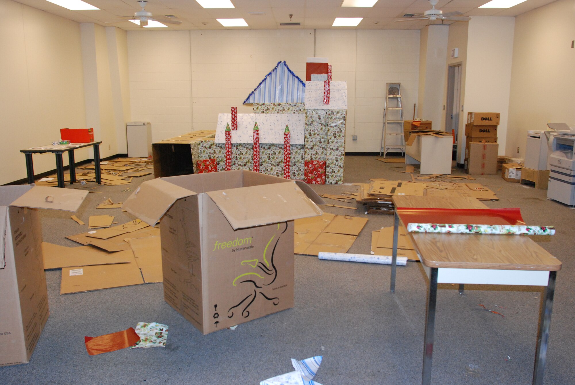 Santa’s Village during the design and construction phase.      (U.S. Air Force photo by Staff Sgt. Megan Crusher)