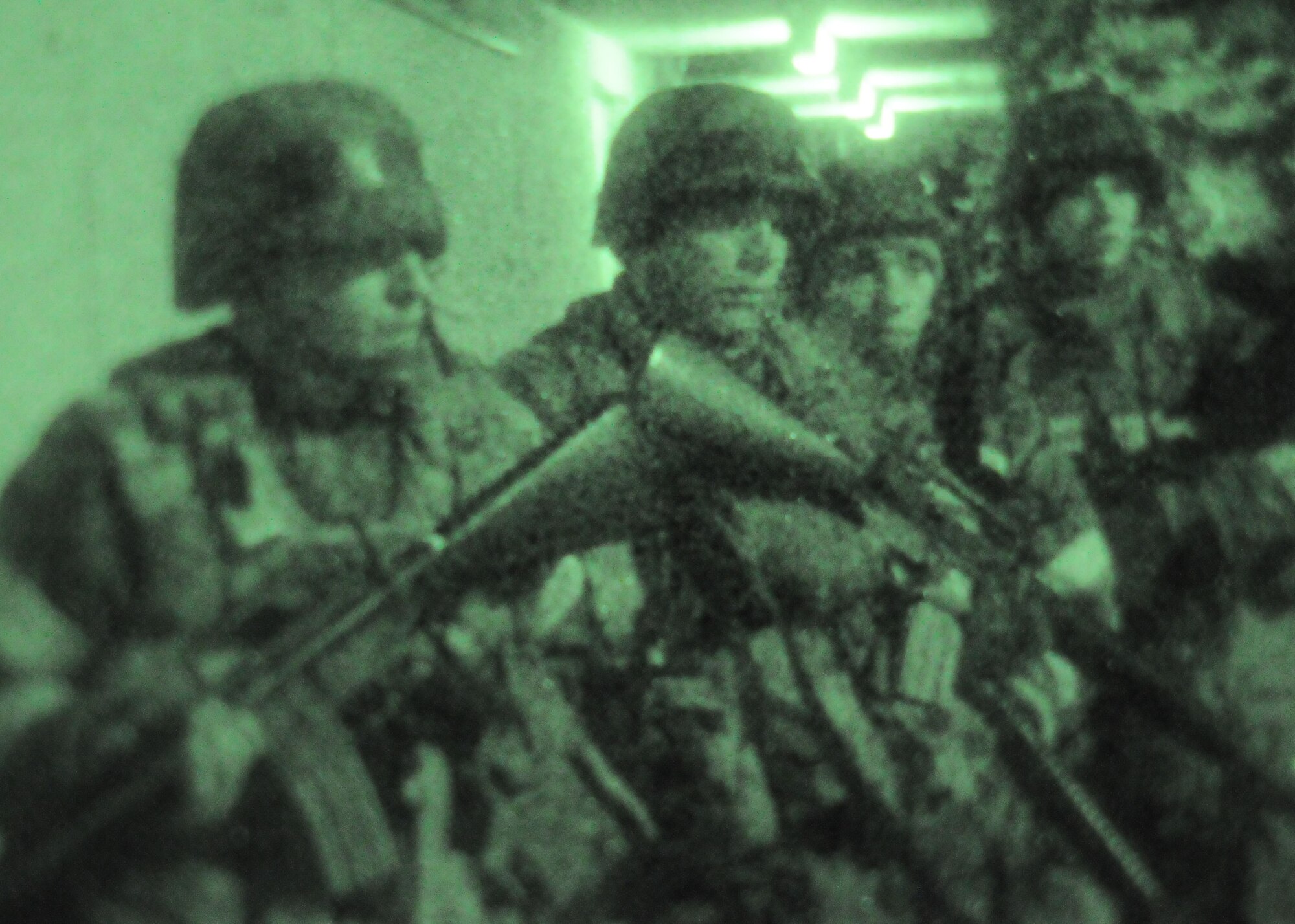 YOKOTA AIR BASE, Japan -- Augmentees with the 374th Security Forces Squadron train to move in low-light conditions Dec. 7 during an operational readiness inspection conducted by the Pacific Air Forces Inspector General. (U.S. Air Force photo/Airman 1st Class Michael Dillon)  