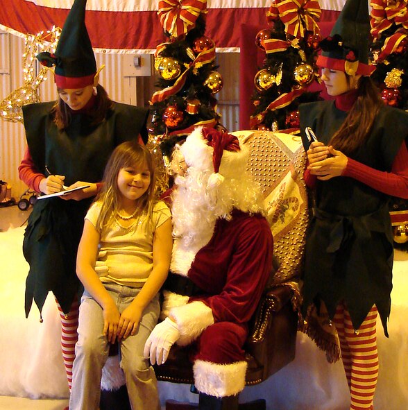 Santa and his helpers will be at the Brunch with Santa from 11 a.m. until 1 p.m., Saturday, Dec. 12, in Hangar 170 at Vance. (U.S. Air Force photo/ Joe B. Wiles)