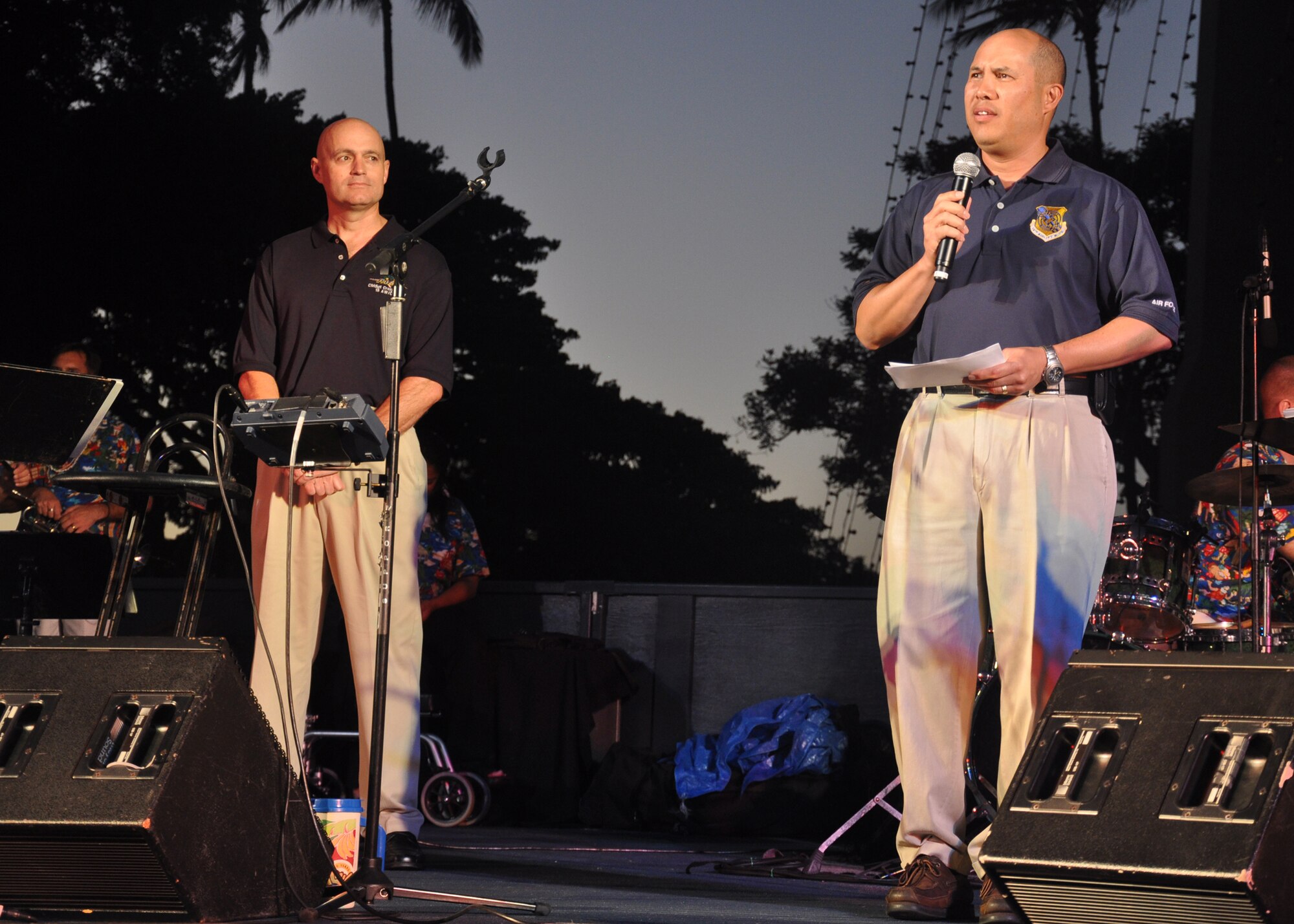 HICKAM AIR FORCE BASE, Hawaii -- More than 5,000 multi-colored twinkle lights make the tower Oahu's largest Christmas tree at 171 feet tall. This year marked the 40th anniversary of the Freedom Tower lighting. Hickam's history reports the Japanese spared the tower during the Dec. 7, 1941 attacks because they believed it was a place of worship. The tower stored more than 500,000 gallons of water. (U.S. Air Force photo/Staf Sgt. Mike Meares)