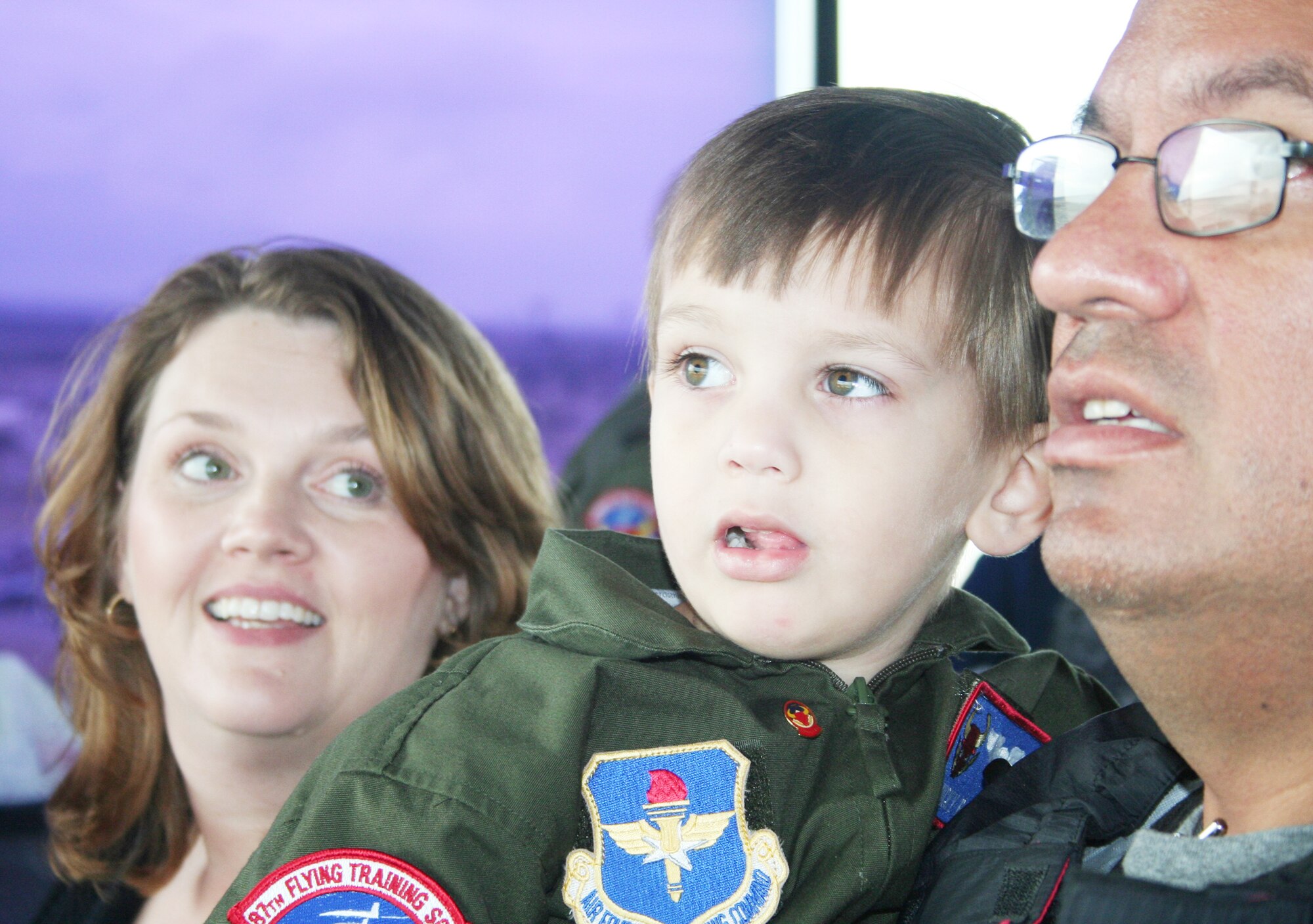 Nicky Pena and his family observe how a major airfield works from the air traffic control tower during his pilot for a day activities Nov. 20, 2009 at Laughlin Air Force Base, Texas. Nicky was able to participate in numerous activities including tours of the 87th Flying Training Squadron and the Laughlin AFB fire station. (Courtesy photo)