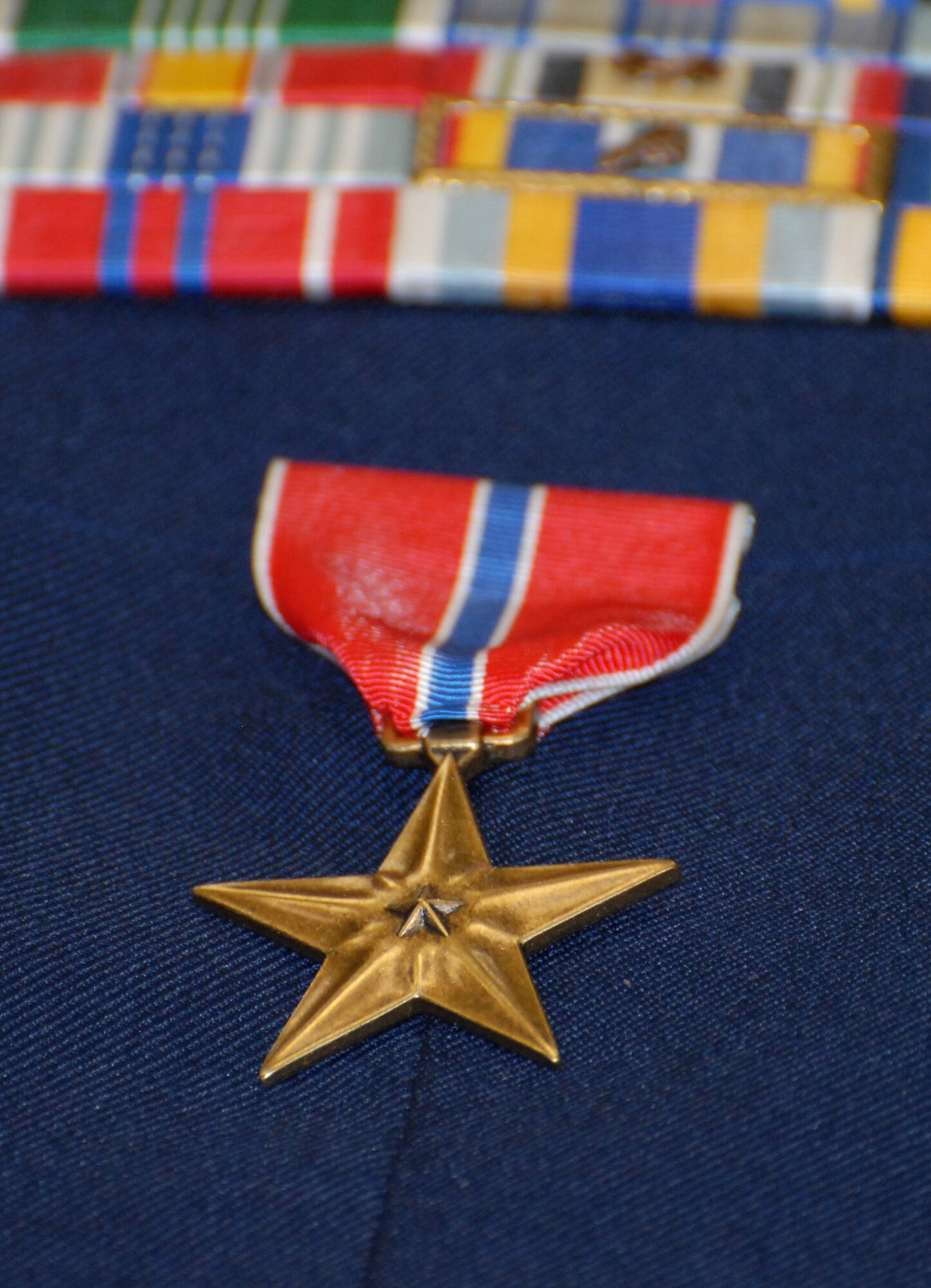 Five Airmen from the 96th Air Base Wing were recognized for their distinguished service in Operations Iraqi Freedom and Enduring Freedom with presentations of the Bronze Star Medal at Eglin Dec. 7.  The period of eligibility for the award of the Bronze Star Medal began Dec. 7, 1941.  A BSM is awarded to men and women who, while in the capacity of military service, distinguish themselves by heroic or meritorious achievement or service.  The honor was even more significant as the medals were presented on Pearl Harbor Day. A sixth Airman was awarded the medal but was unavailable the ceremony.  (Air Force photo/Staff Sgt. Stacia Zachary.)
