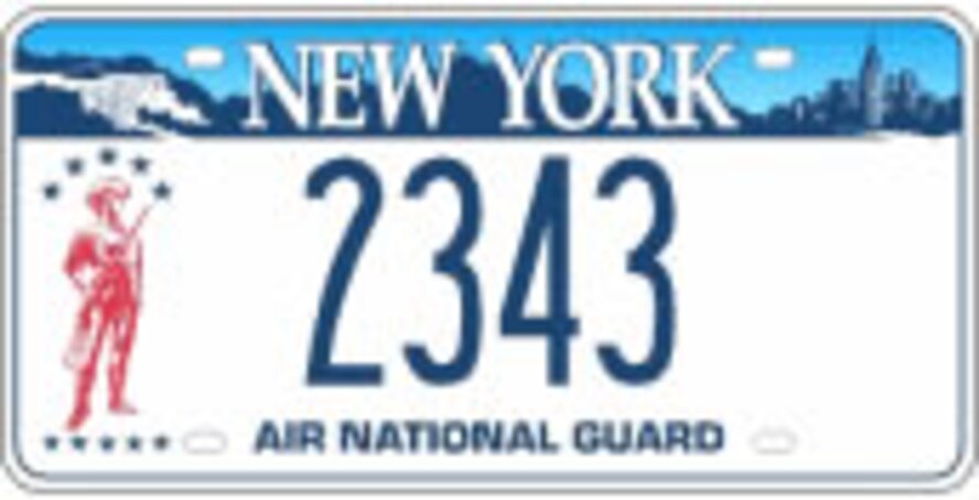 If you would like to represent your service by displaying a New York State Air National Guard license plate on your vehicle, please see Master Sgt. Dickie Lochren (631)723-7339 in the recruiter's office. Master Sgt. Lochren has all the info that you will need and he will make the process easy for our members.
