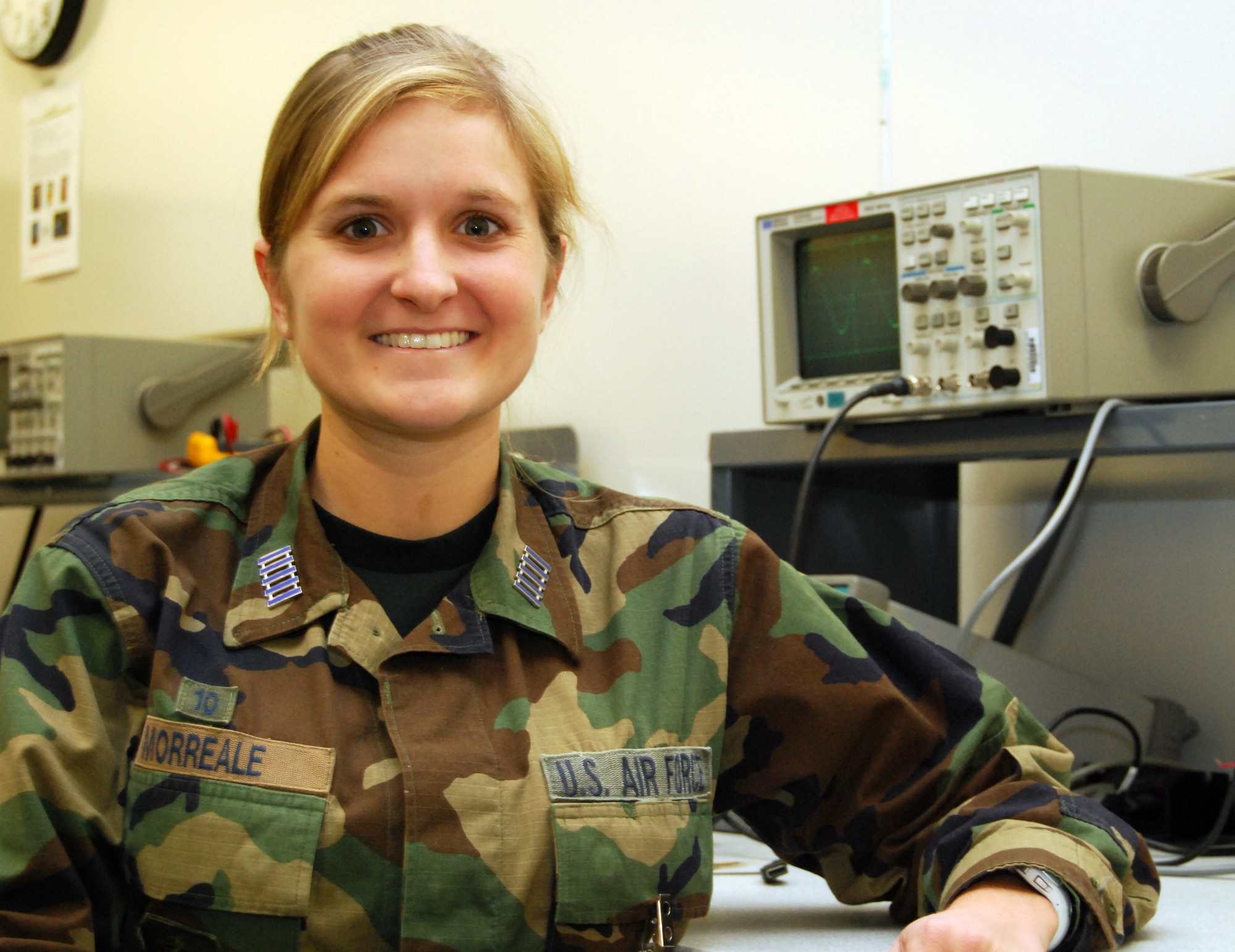 Cadet 1st Class Brittany Morreale is one of 32 Rhodes Scholars nationwide for 2009 and the 36th Air Force Academy cadet to receive the award. Cadet Morreale is a physics major with a minor in Japanese and will work toward a master's degree in physics at Oxford University after she graduates from the Academy. She is a native of Palos Verdes Estates, Calif. (U.S. Air Force photo/Staff Sgt. Don Branum)