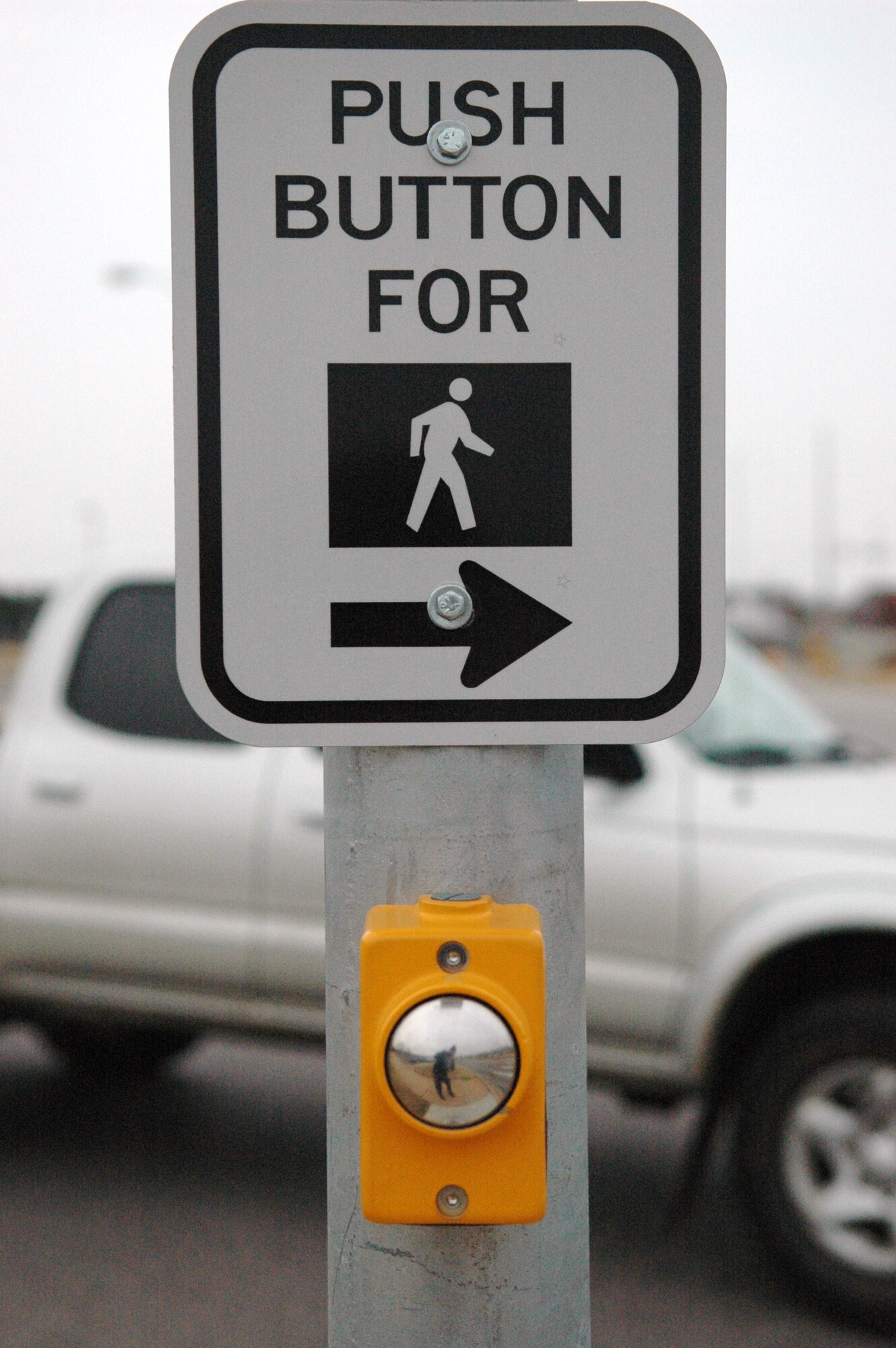 Care is required by drivers and pedestrians at crosswalks. (Air Force photo by 1st Lt. Samuel Lee)