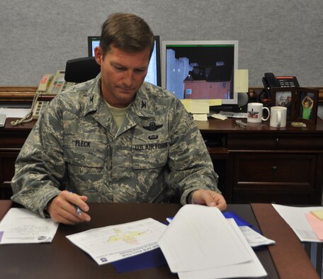 Col. Michael Fleck took over the 325th Mission Support Group in July of 2009. (U.S. Air Force photo by Airman 1st Class Rachelle Elsea)