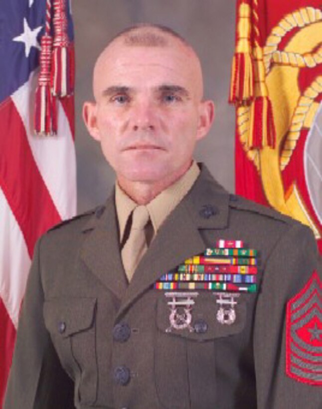 Sgt. Maj. Douglas L. Willey, sergeant major, 2d Force Service Support Group, Camp Lejeune, N.C.  Command Photo