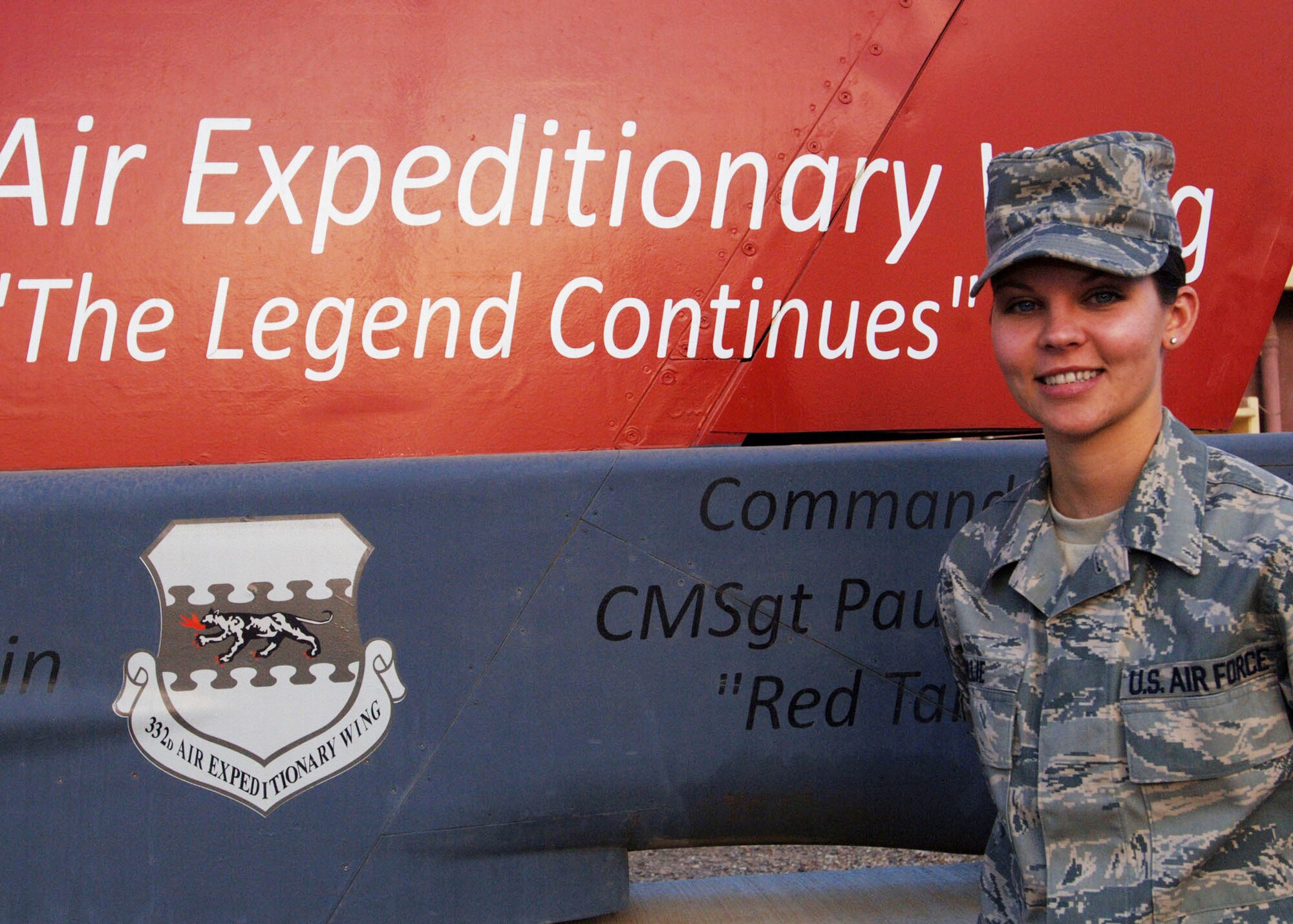 JOINT BASE BALAD, Iraq -- Staff Sgt. Alicia Bollie of the 332nd Expeditionary Maintenance Squadron is the 332nd Air Expeditionary Wing's Tuskegee Airman of the Week for Nov. 29 to Dec. 5, 2009. Among her accomplishments, Sergeant Bollie identified a cracked F-16 wing attach fitting, leading to a timely repair to keep the aircraft ready to fly. (U.S. Air Force photo/Airman 1st Class Allison M. Boehm)