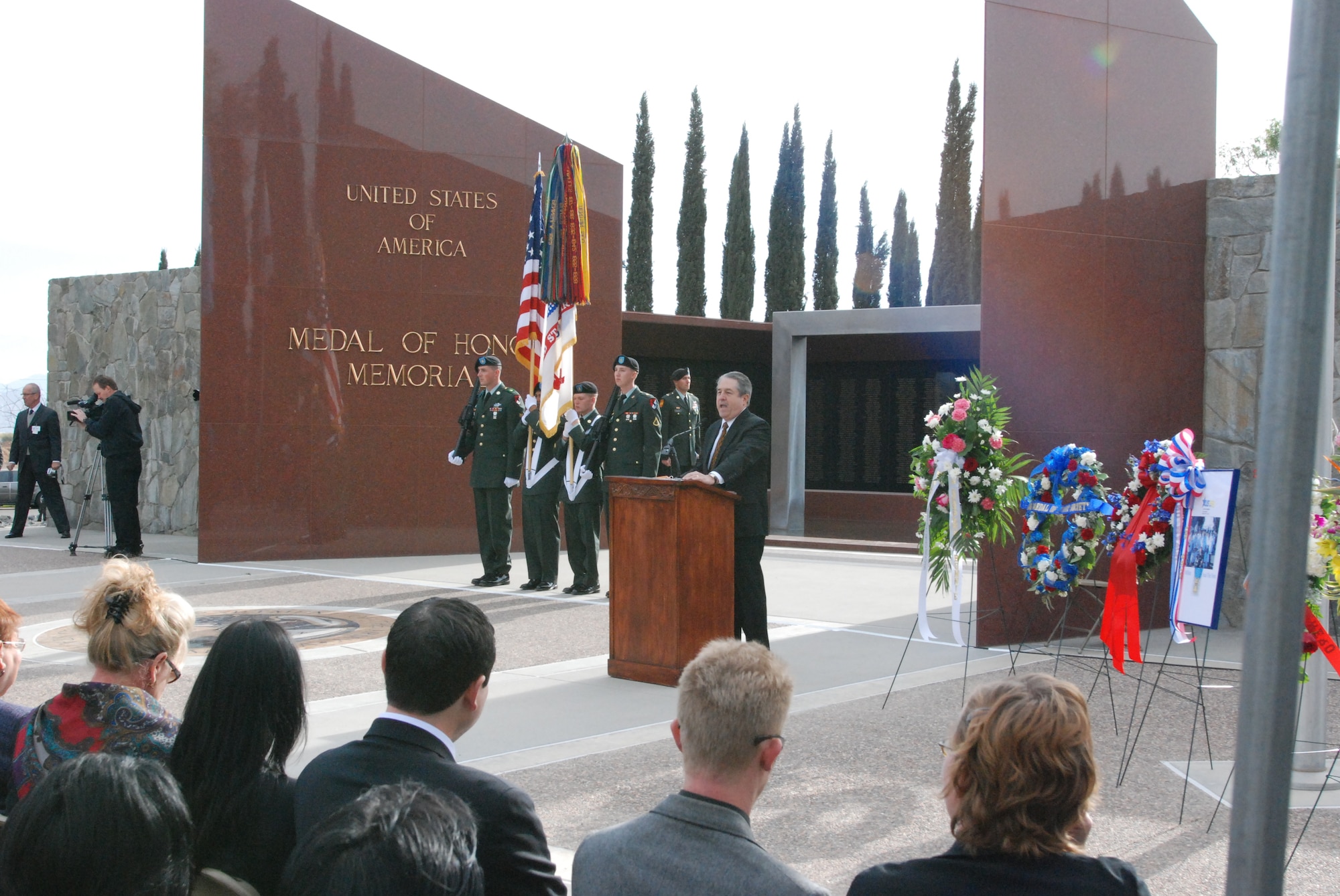Army Col. (Ret.) Lewis Lee Millett, Sr. memorial service at Riverside National Cemetery Dec. 5. (U.S. Air Force photos by Staff Sgt. Kevin T. Chandler)