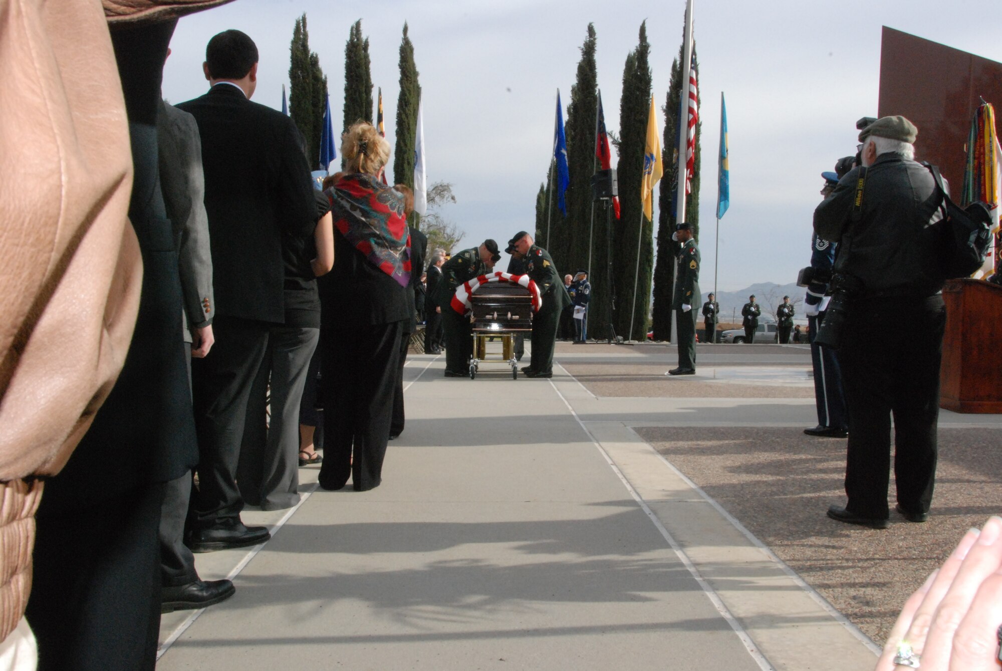 Army Col. (Ret.) Lewis Lee Millett, Sr. memorial service at Riverside National Cemetery Dec. 5. (U.S. Air Force photos by Staff Sgt. Kevin T. Chandler)