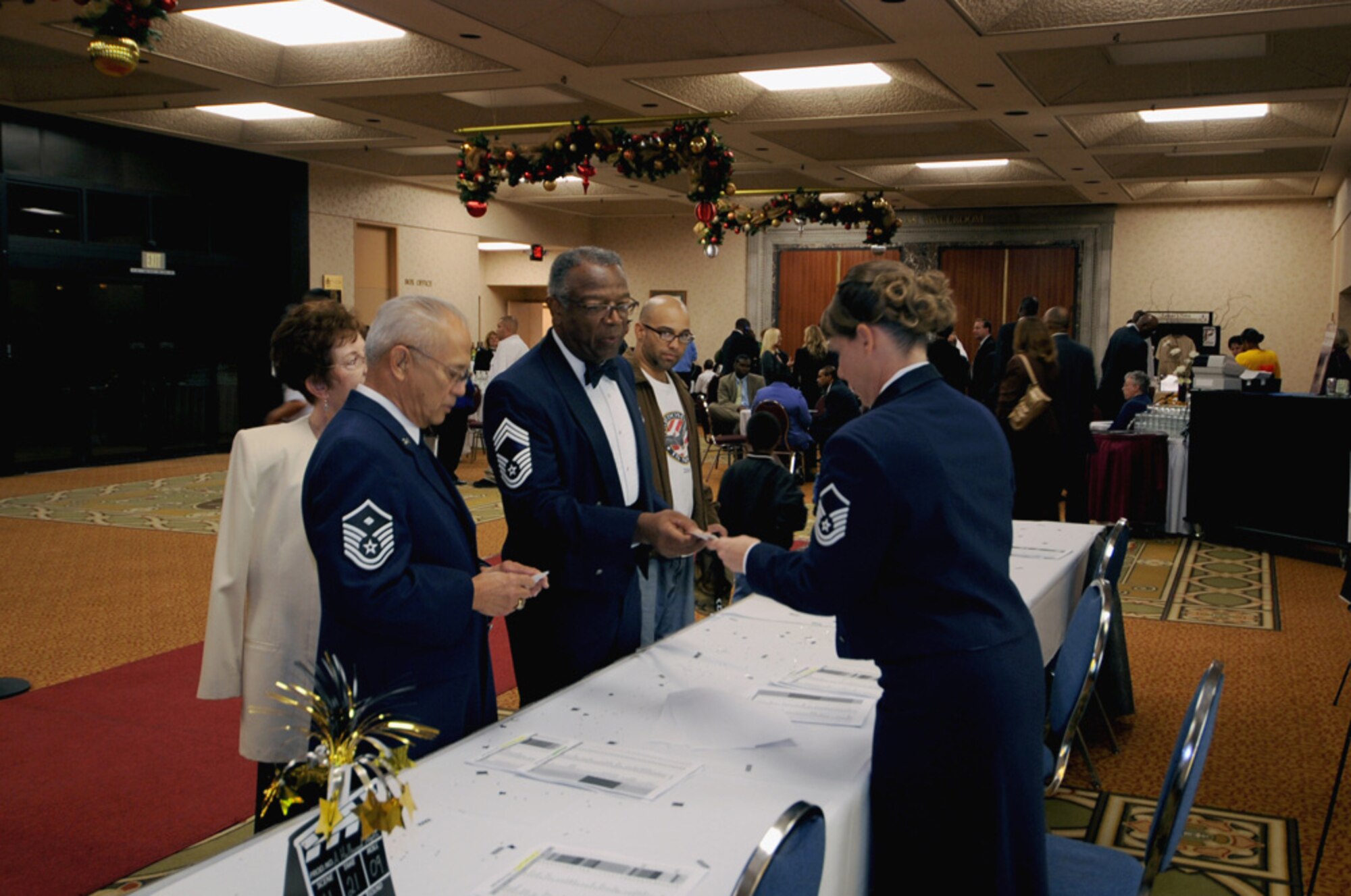 Team March members enjoy a Hollywood-themed military ball.