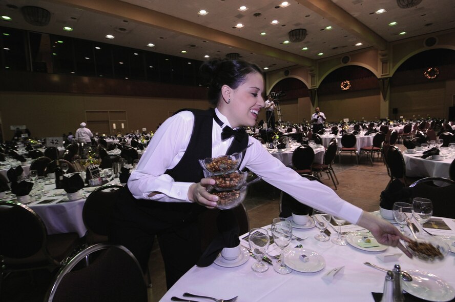 Team March members enjoy a Hollywood-themed military ball.