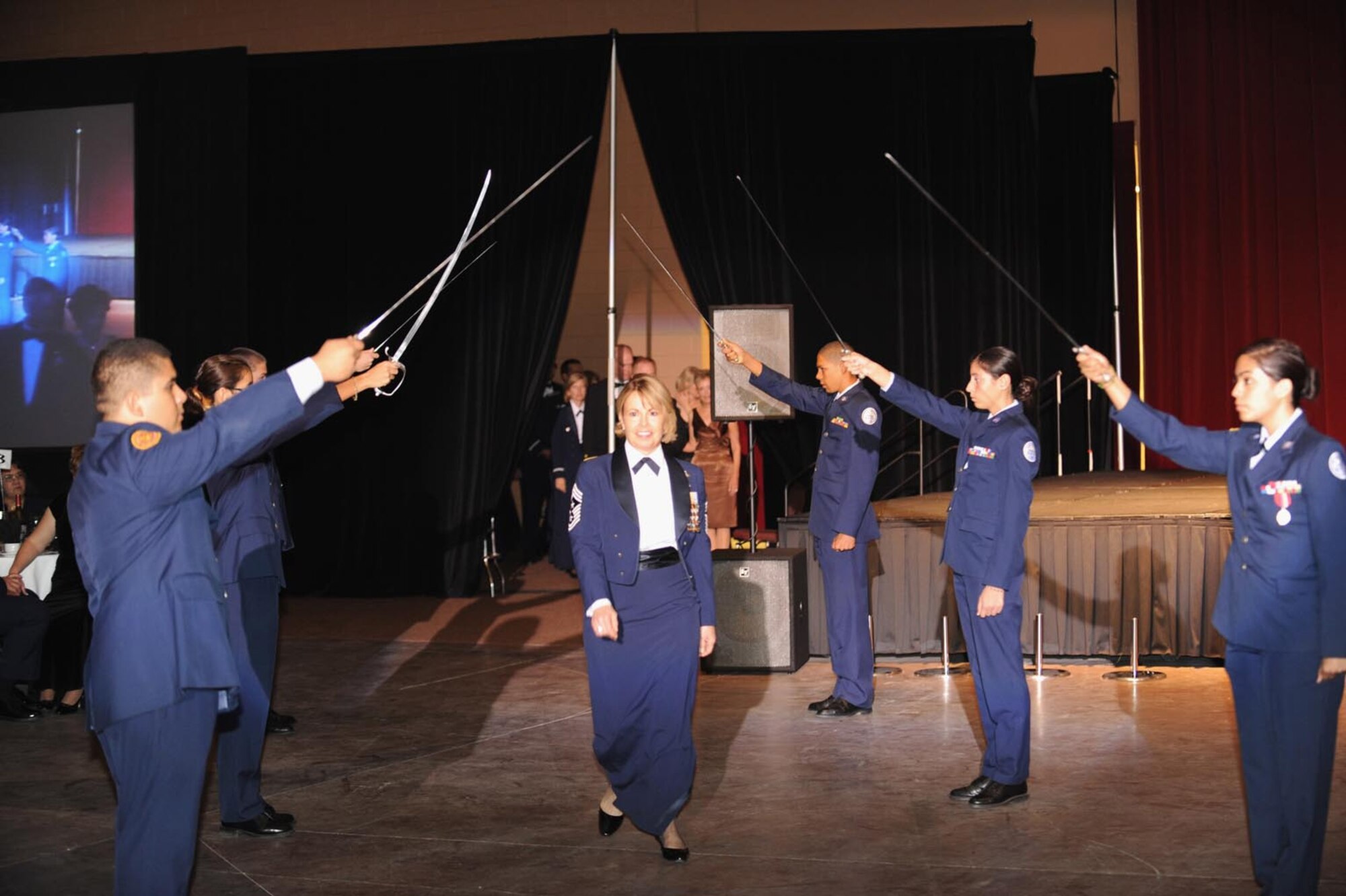 Team March members enjoy a Hollywood-themed military ball.