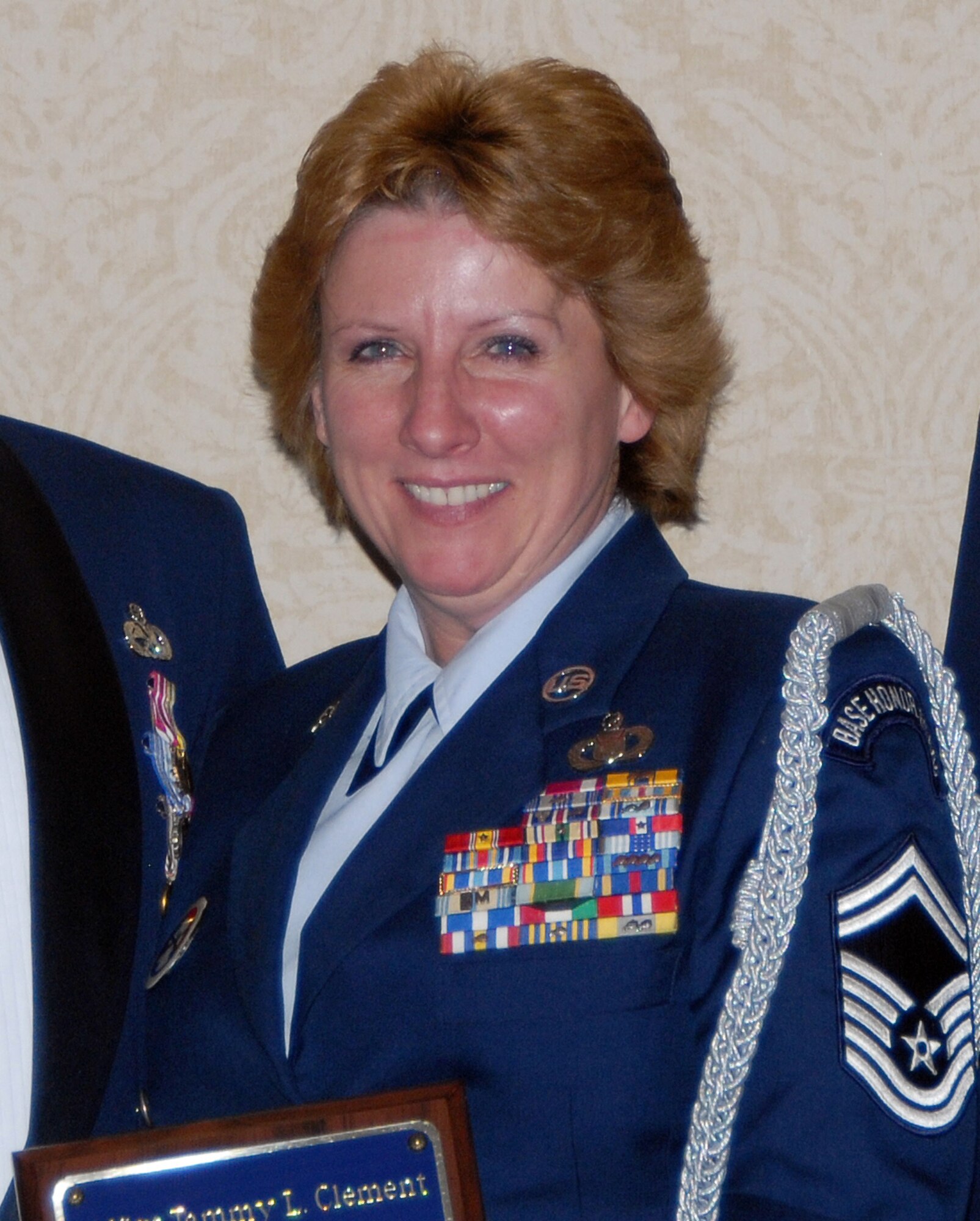 2009 Guardsmen of the Year, Honor Guard member of the year, Senior Master Sgt. Tammy Clement, 190th Fighter Squadron. (Air Force photo by Master Sgt Thomas Gloeckle)(Released)