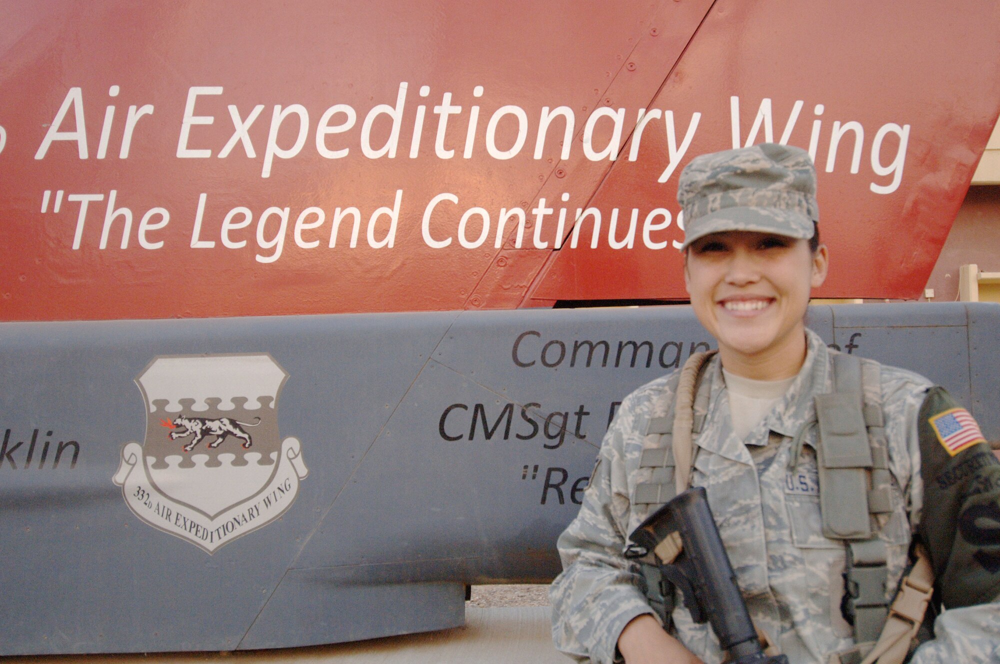 Staff Sgt. Audrina L. Corpuz is the 332nd Air Expeditionary Wing's Tuskegee Airman of the Week for Nov. 22-28, 2009. Among her accomplishments, Sergeant Corpuz directed 10 alarm responses at Joint Base Balad, Iraq, which helped guarantee the safety of more than 25,000 personnel. Sergeant Corpuz is deployed to the 332nd Expeditionary Security Forces Squadron from the 10th SFS at the U.S. Air Force Academy in Colorado Springs, Colo. (U.S. Air Force photo/Airman 1st Class Allison M. Boehm)