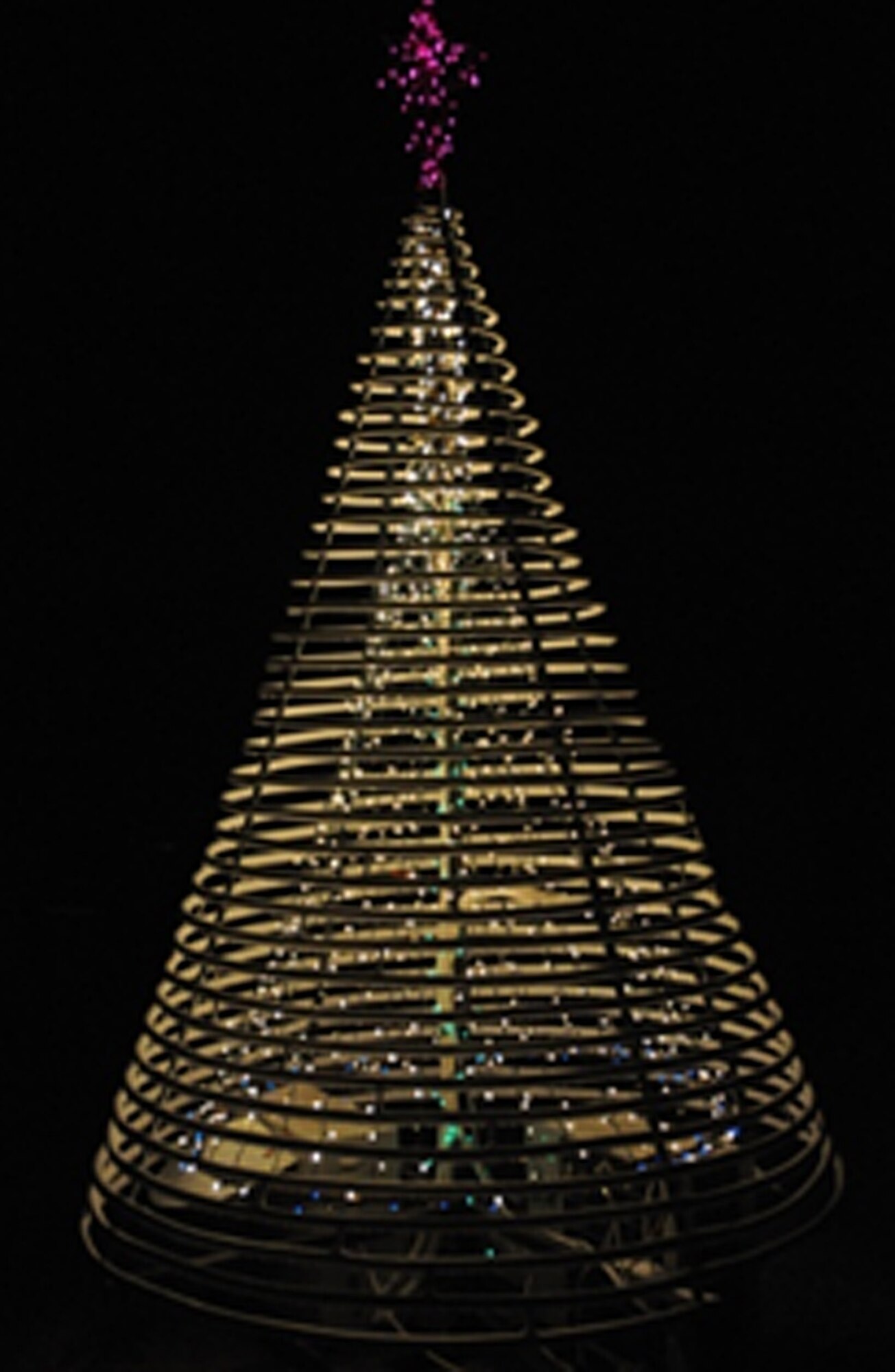 KIRKUK REGIONAL AIR BASE, Iraq - Reservists deployed from the 446th Civil Engineer Squadron, McChord Air Force Base, Wash., to Kirkuk Regional Air Base, Iraq used their ingenuity to build a Christmas tree at the base. (Courtesy photo)