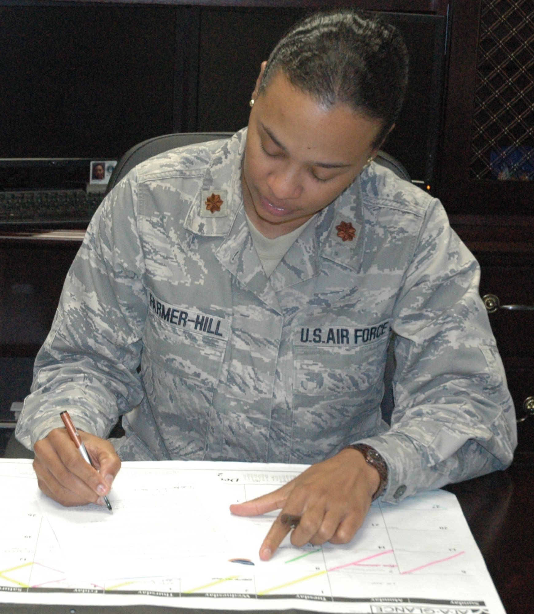 Major Ericka Farmer-Hill took command of the 325th Comptroller Squadron July 10. (U.S. Air Force photo by Airman 1st Class Rachelle Elsea)