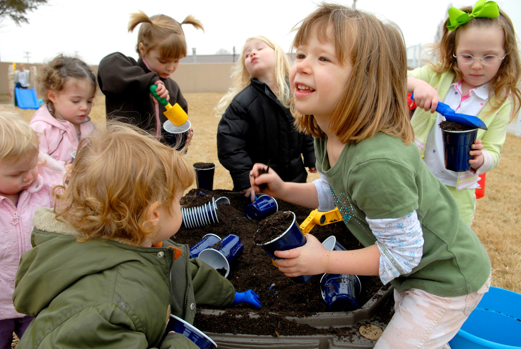 The Osan Community Garden at Osan Air Base, South Korea, was created to serve as another tool to enhance children's education and to provide nature and sustainable living projects for Osan children. A main priority for U.S. Forces Korea officials is to maintain and improve facilities, services, schools and medical capabilities.  (U.S. Air Force photo/Staff Sgt. Brian Ferguson)