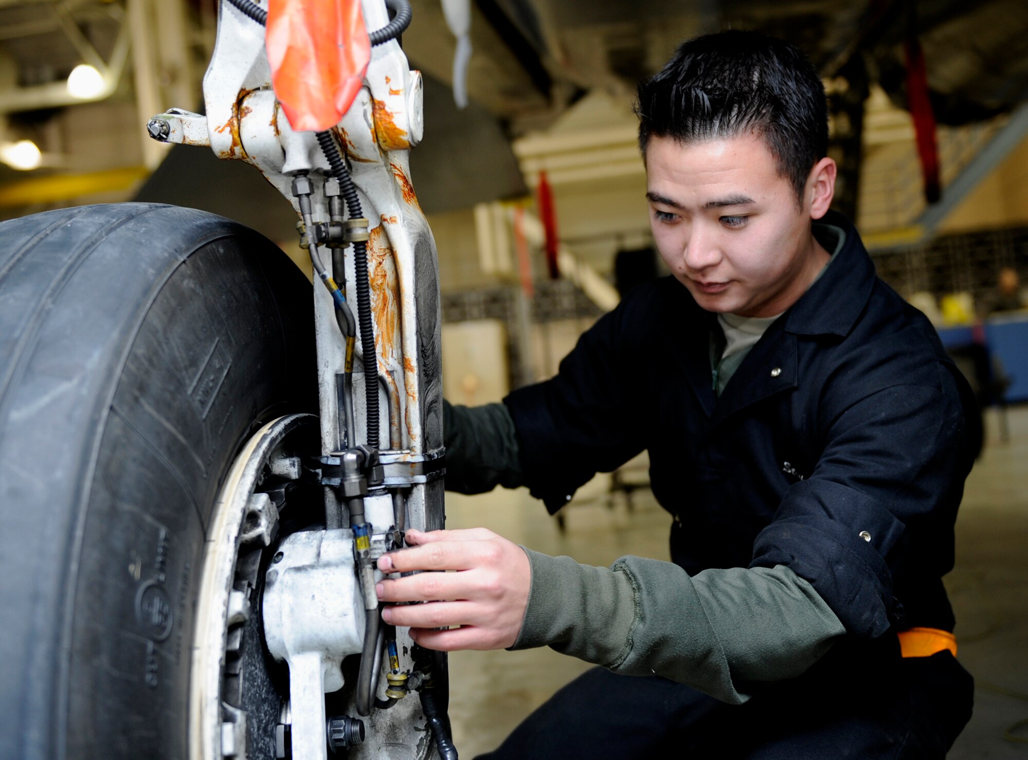 MOUNTAIN HOME AIR FORCE BASE, Idaho -- Senior Airman Donald Jackson, 366th Equipment Maintenance Squadron, serves as an F-15 crew chief with the Strike-21 avionics program. (U.S. Air Force photo by Airman 1st Class Renishia Richardson)