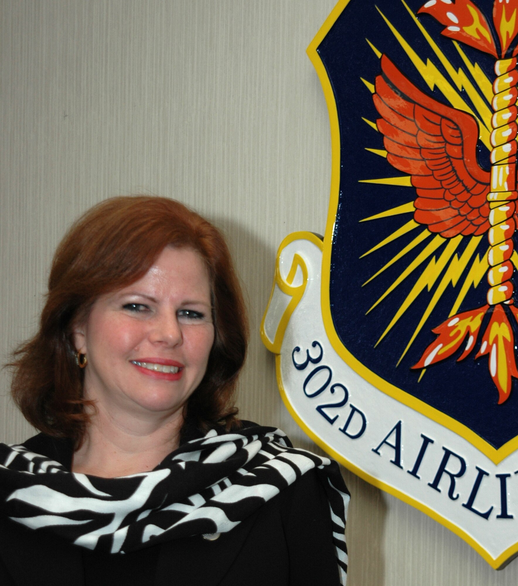Elizabeth Jones, coordinator for the 302nd Airlift Wing's Key Spouse Program, recently sat down for an interview with the wing's magazine staff, the Front Range Flyer. She answered questions about issues facing Air Force Reserve families and what she felt about current support programs for Reservists. Mrs. Jones is the wife of Col. Kurt Jones, 302nd Operations Group commander. (U.S. Air Force photo/Staff Sgt. Stephen J. Collier)
