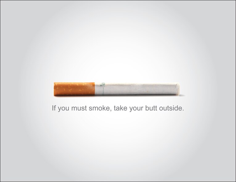 MOODY AIR FORCE BASE, Ga. -- As of Dec. 4, Airmen are no longer authorized to smoke inside the dormitories.  They must go to a designated tobacco-use area in order to smoke. Airmen who are caught smoking in a dormitory will be reported to their first sergeant immediately. (U.S. Air Force graphic by Senior Airman Gina Chiaverotti-Paige)
